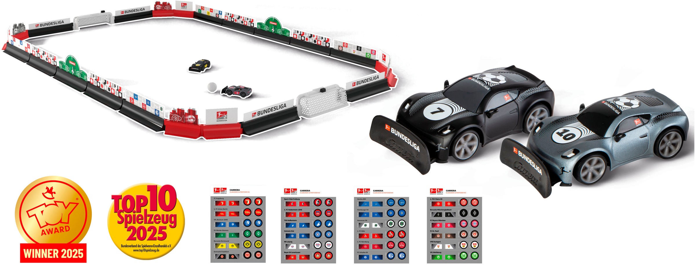 Carrera® RC-Auto »Carrera® RC Fußball Set Bundesliga, inkl. Sticker von 24 Clubs«