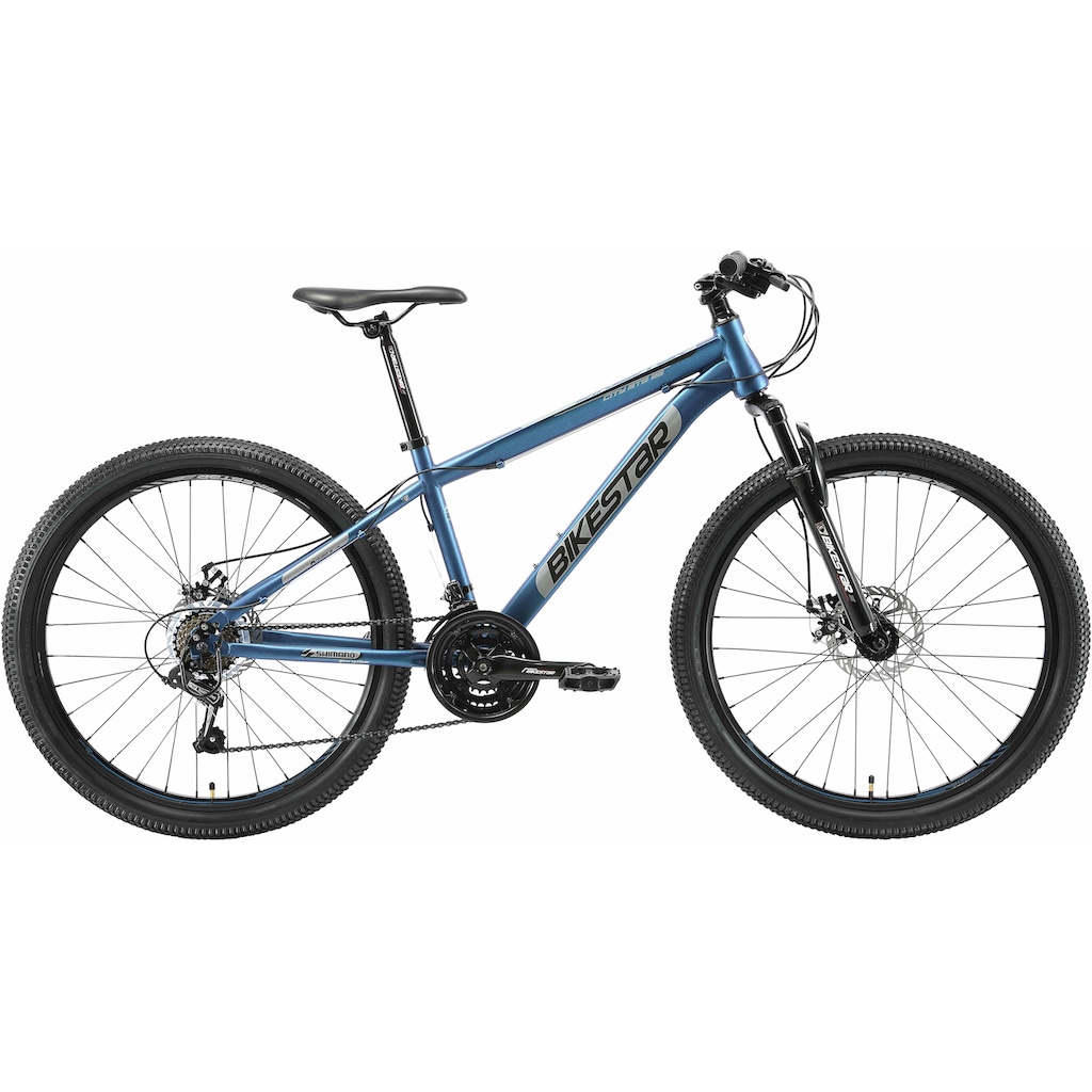 Bikestar Mountainbike, 21 Gang, Shimano, RD-TY300 Schaltwerk, Kettenschaltung