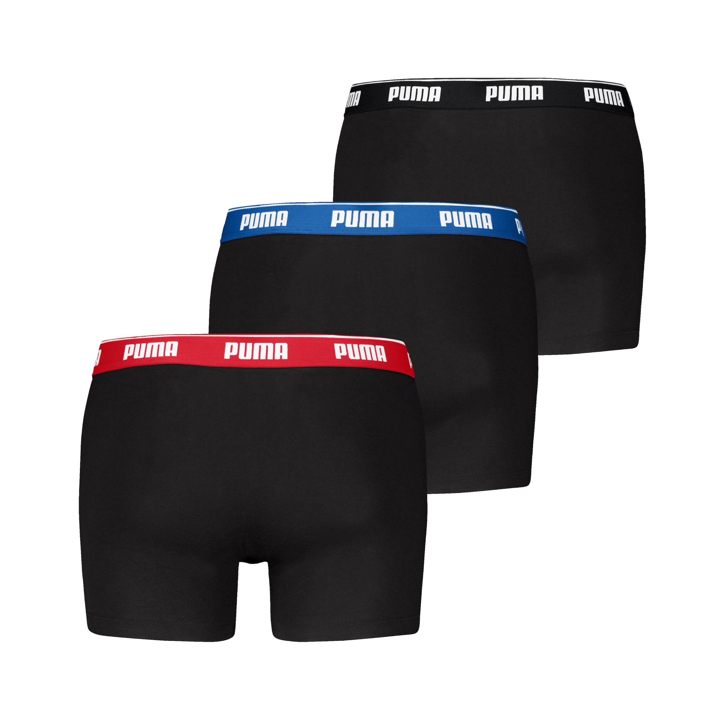 PUMA Boxershorts »PUMA MEN EVERYDAY BASIC BOXERS 3P« Komfortabler elastischer Logobund