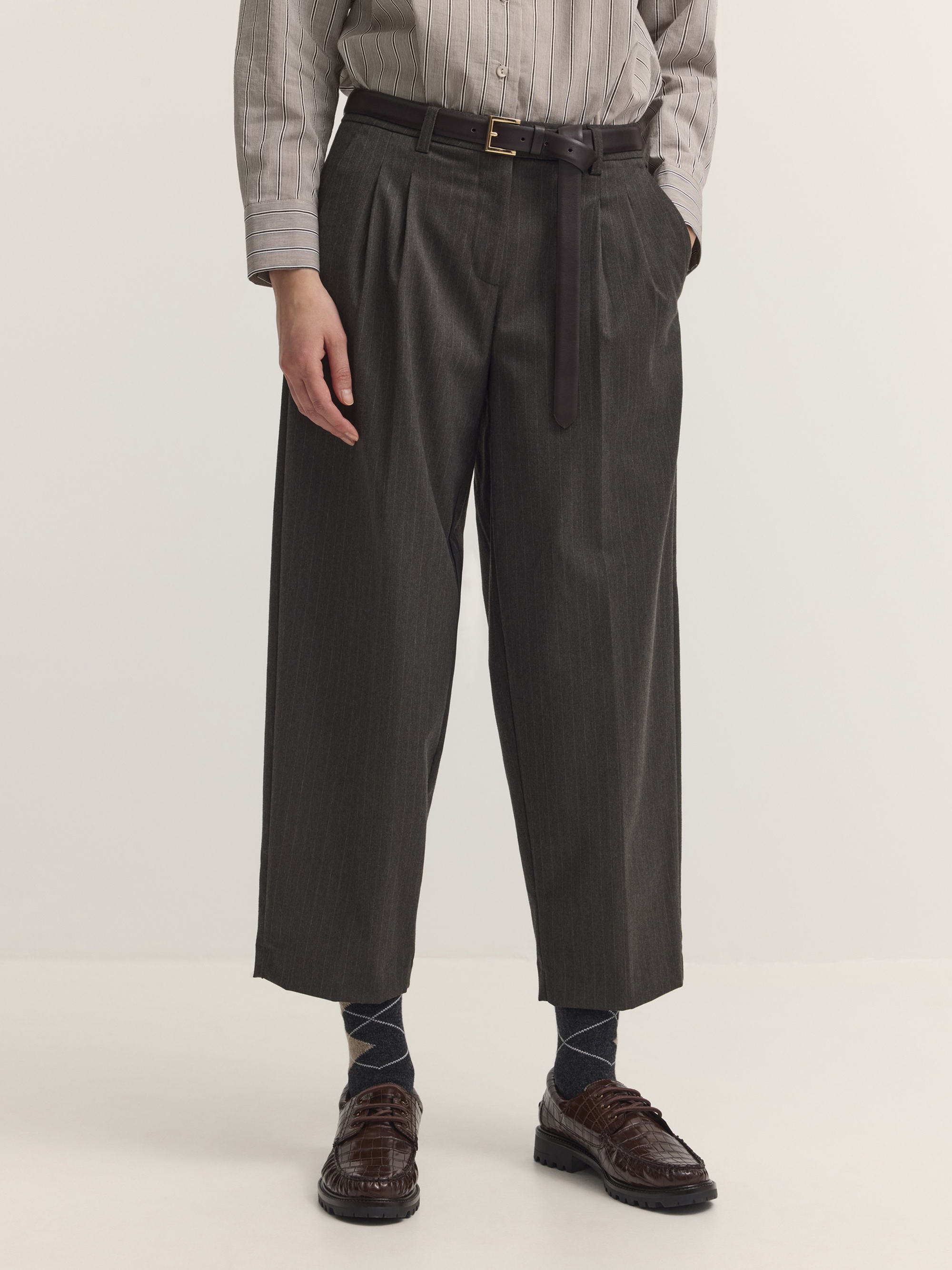 bugatti Stoffhose "Modern Fit" Modern Fit Bundfaltenhose Streifen