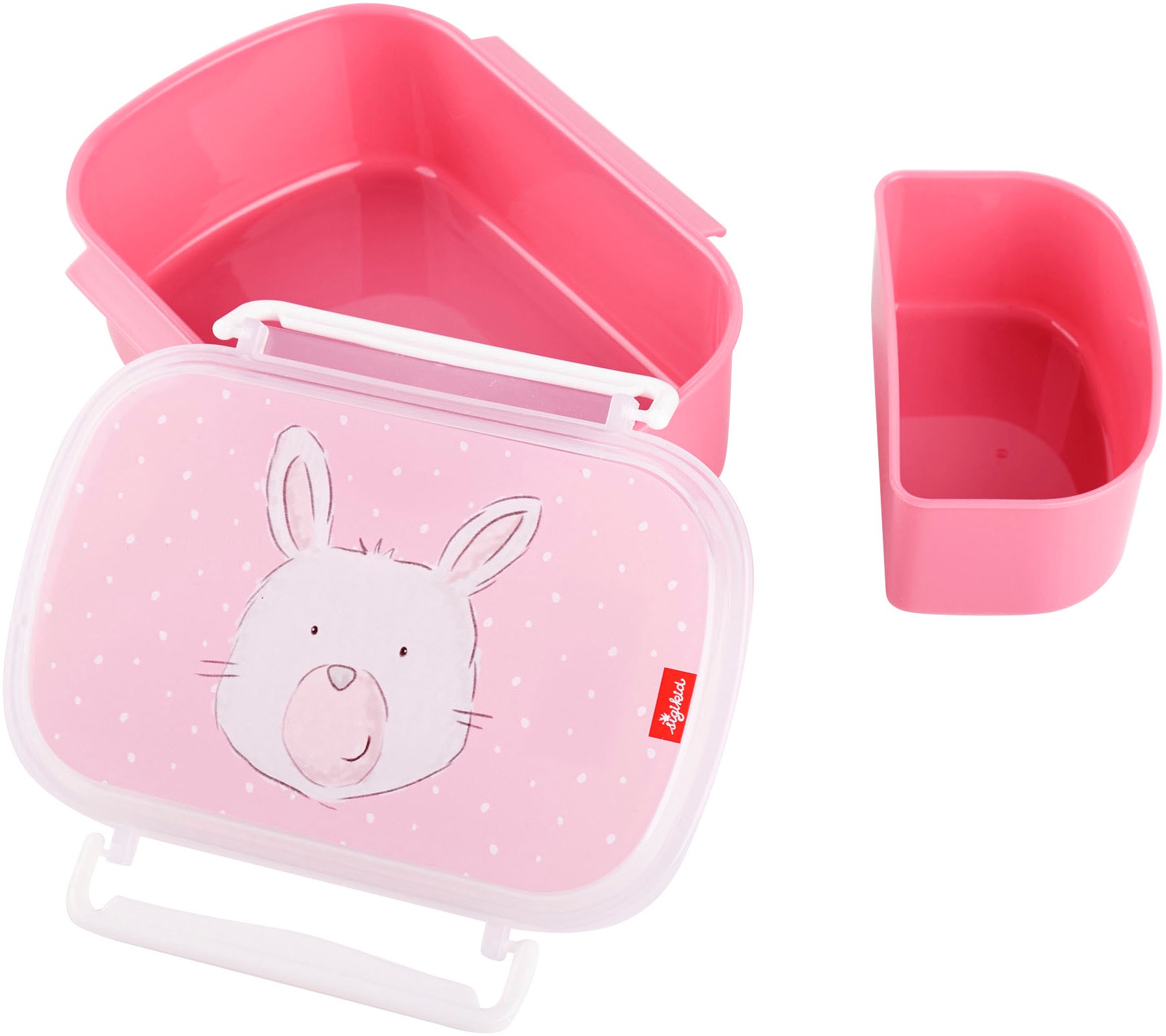 Sigikid Lunchbox »Hase rosa«, (2 tlg.)