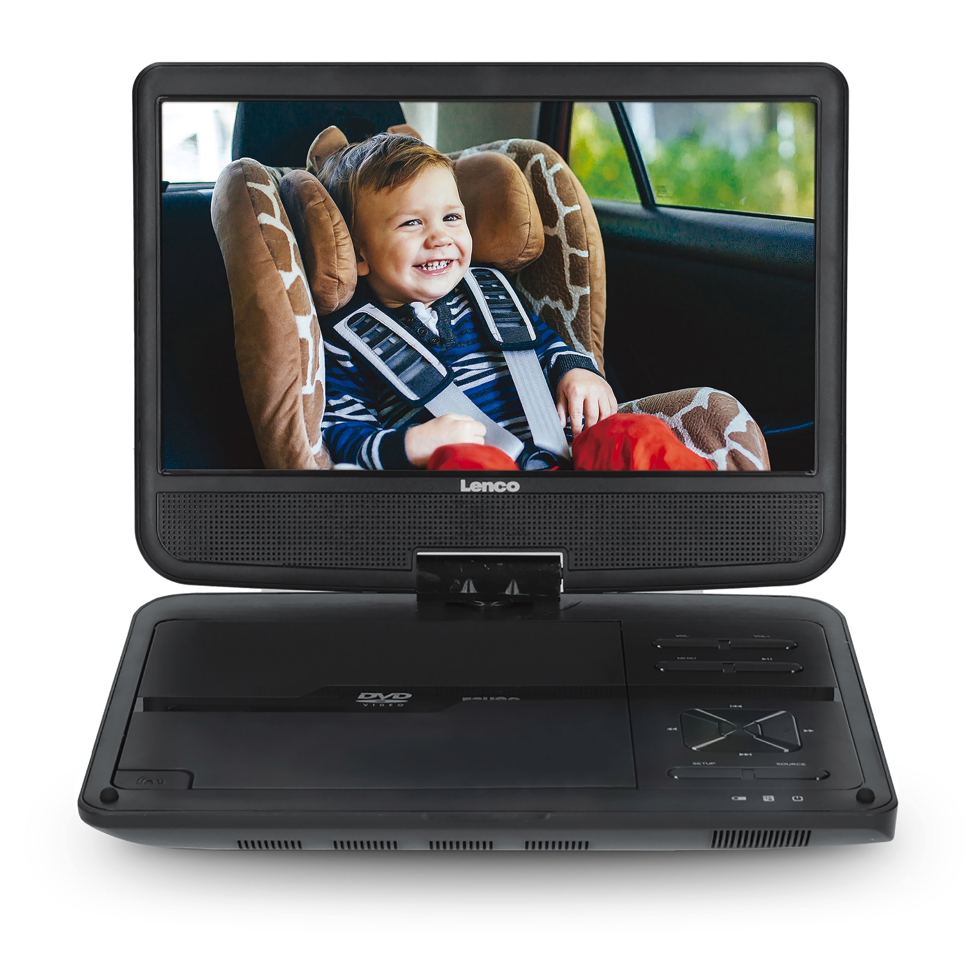 LENCO Portabler DVD-Player "DVP-1046 Tragbares 10 DVD-Player Set mit Doppellaufwerk", B:22,1cm H:21cm T:28,2cm, schwarz, Abspielgeräte