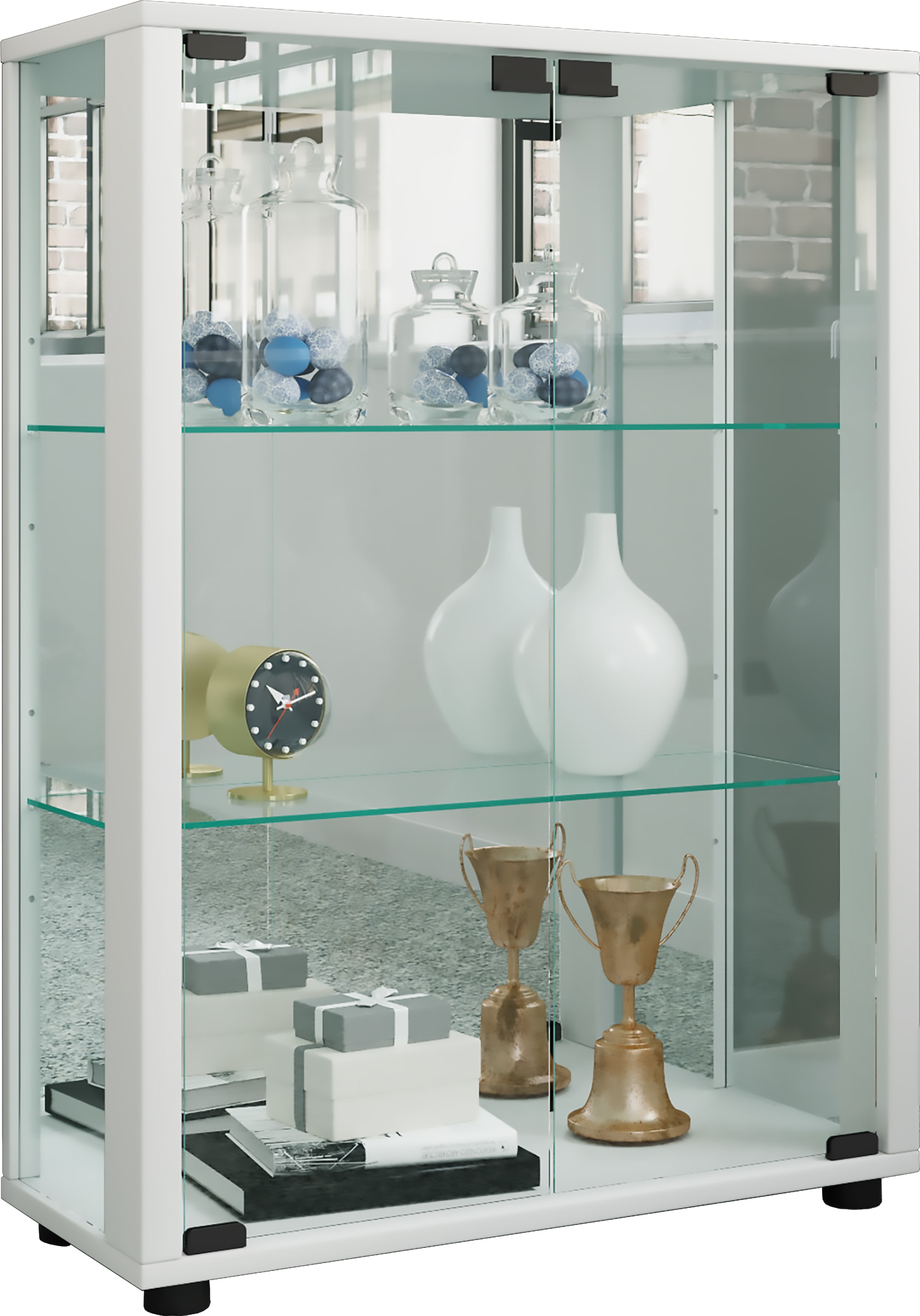 Vcm Weiss Vitrine + Buffetschrank, Sintalo (60 X 25 X 80 Cm) - Image 5