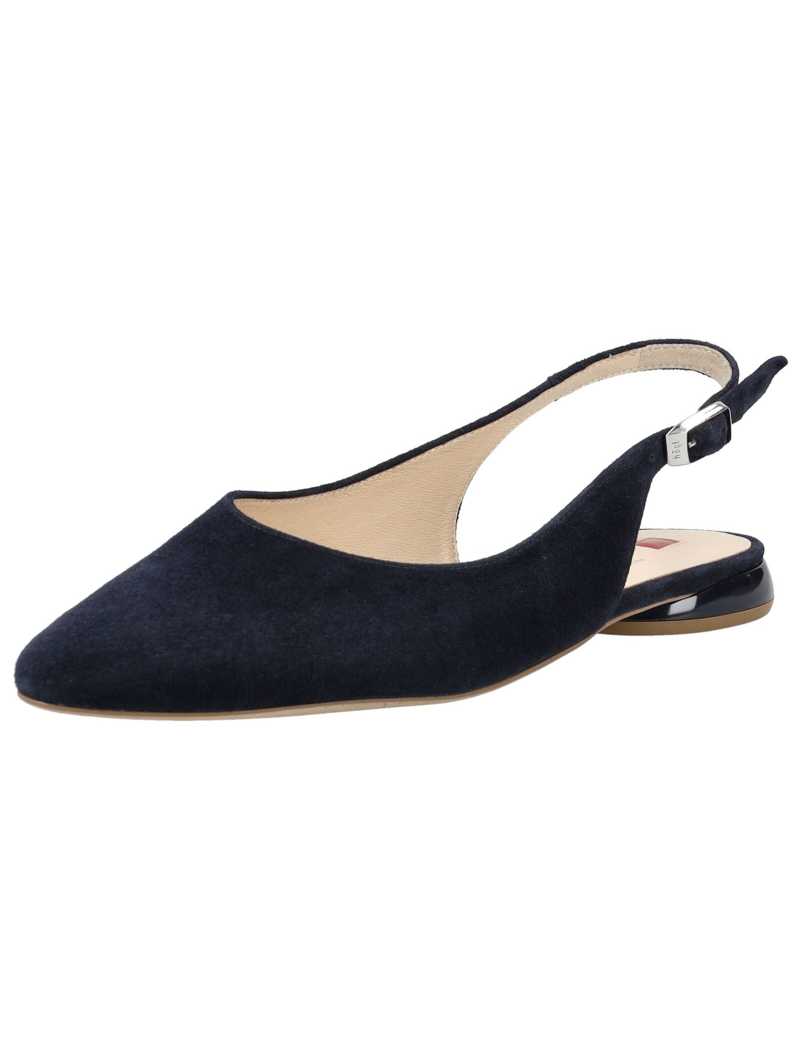 HÖGL Damen Ballerina "Högl Ballerinas Veloursleder", Gr. 38,5blau, Veloursleder, Schuhe
