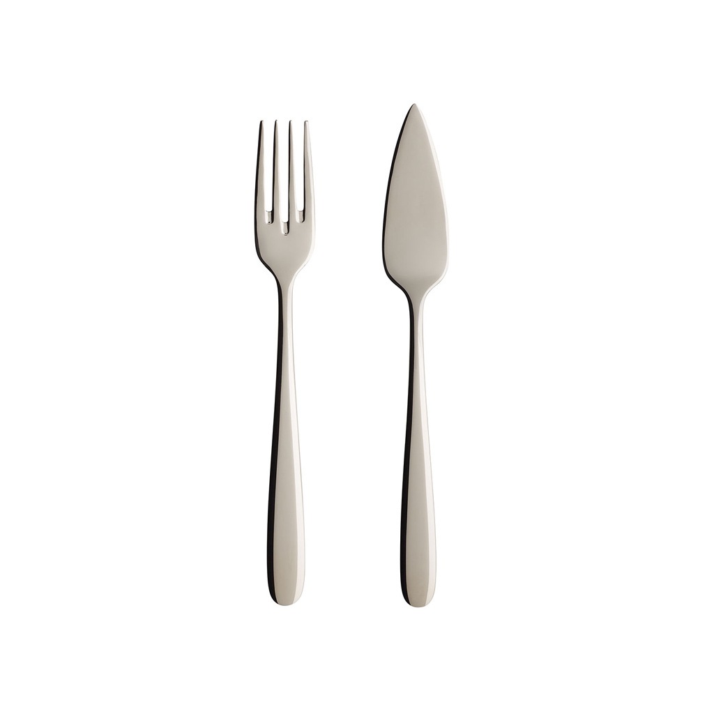 VILLEROY & BOCH Fischbesteck "Fischbesteck Daily Line silber", 2, silber, Essbesteck-Sets, Spülmaschinenfest