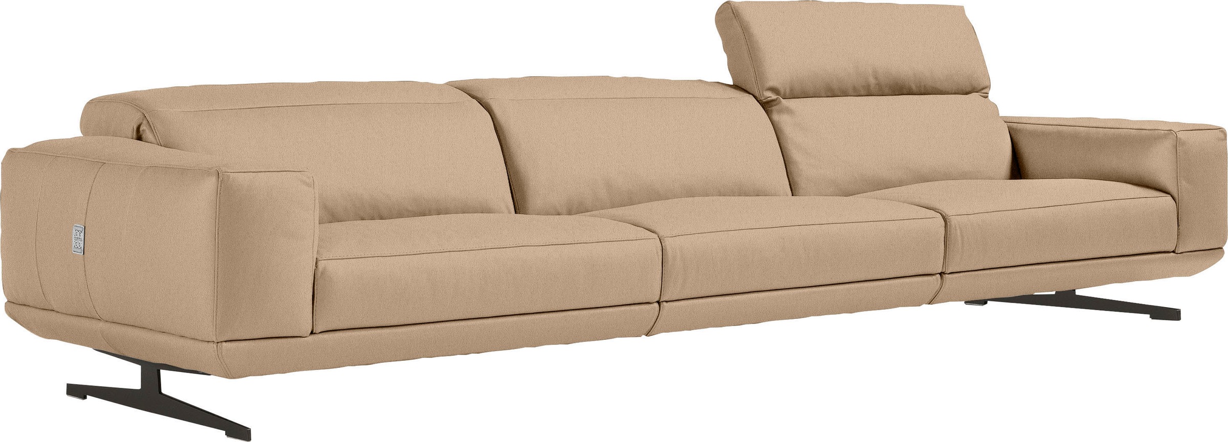Egoitaliano 3-Sitzer »Gloria, super bequem, hochwertige Verarbeitung, edles Design, Megasofa«, beidseitig verstellbare Rückenelemente, mit Designmetallfüßen