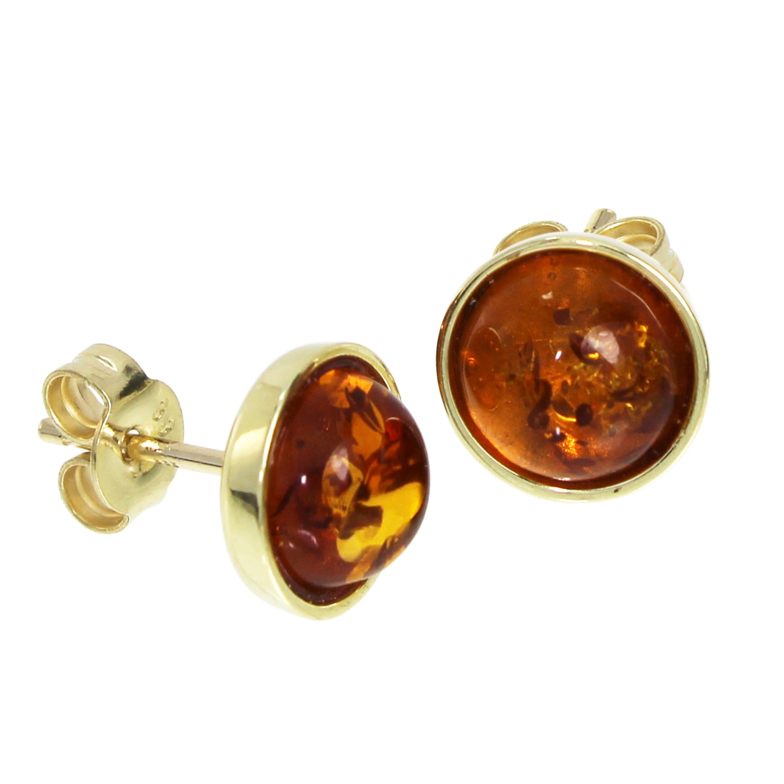Paar Ohrstecker OSTSEE-SCHMUCK "- Classic 8 mm - Gold 333/000 - Bernstein" Gr. 10, gold (gold 333, goldfarben, gelb), Ohrringe, Damen, Gelbgold 333 4
