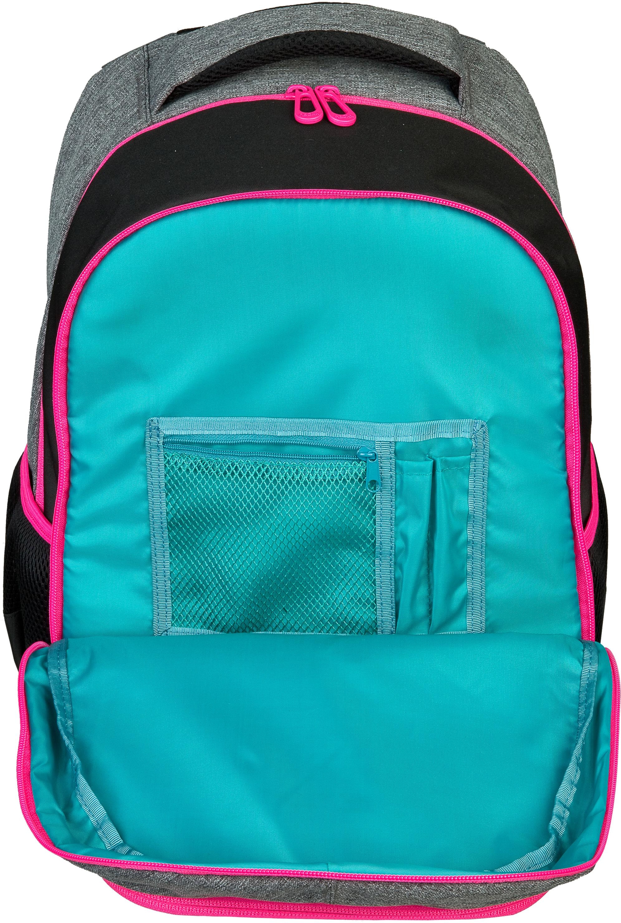 neoxx Schulrucksack »Pink and Famous«, Reflektionsnaht, aus recycelten PET-Flaschen