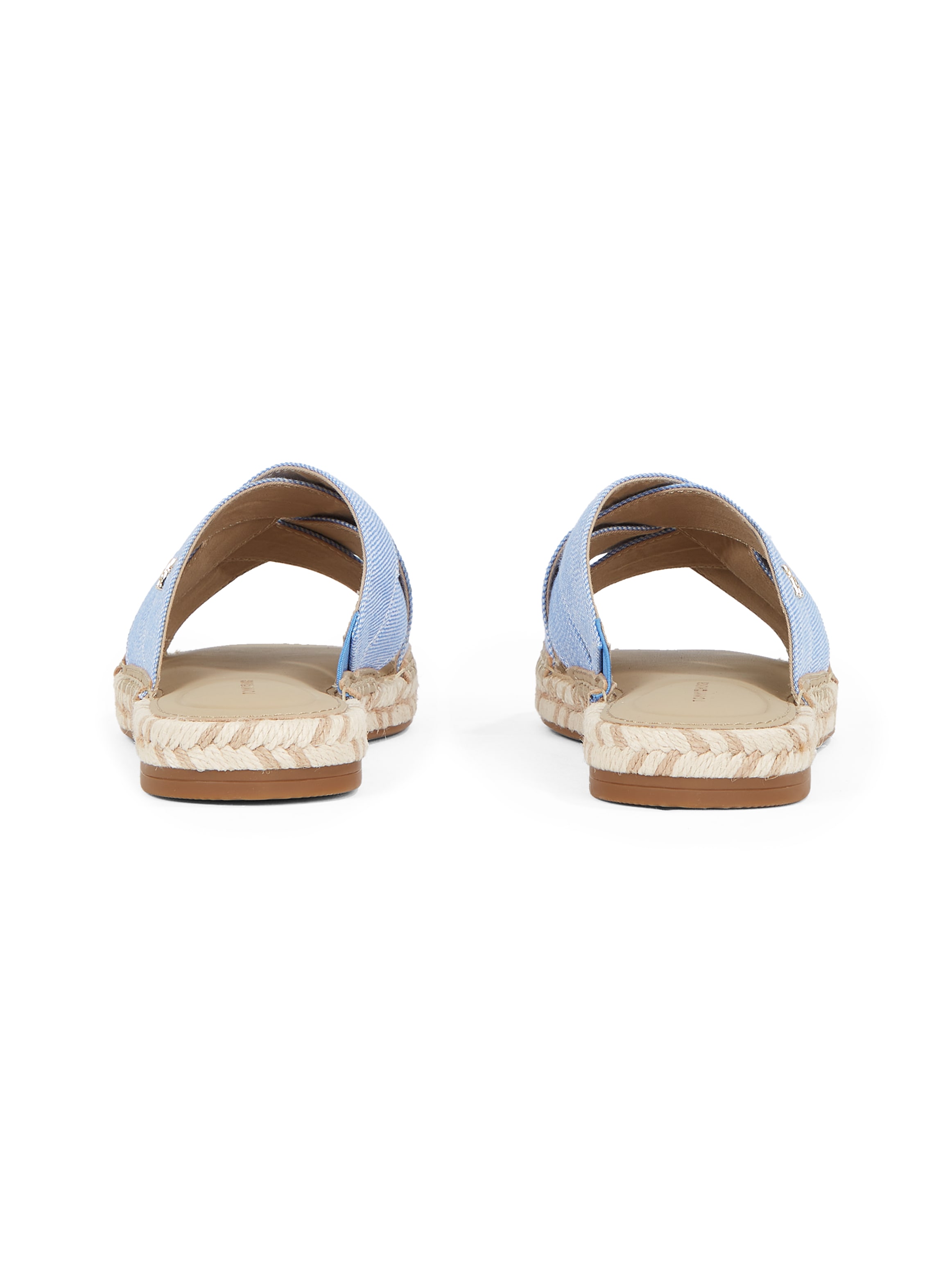 Tommy Hilfiger Pantolette »CHAMBRAY ESPADRILLE MULE«, Plateau, Sommermode, Flats, Schlüpfschuh mit Bandagen in Flechtoptik