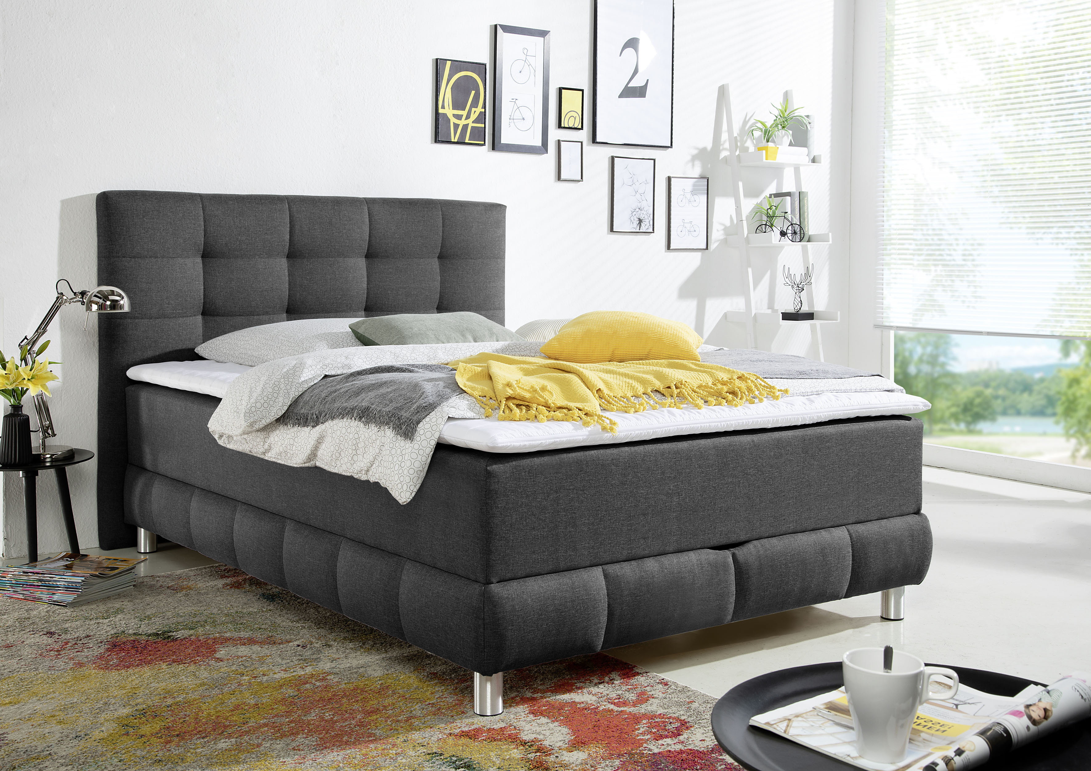 Home affaire Boxbett "Vaasa" inkl. Bettkasten & Topper, XXL-Ausführung, Überlänge 220 cm