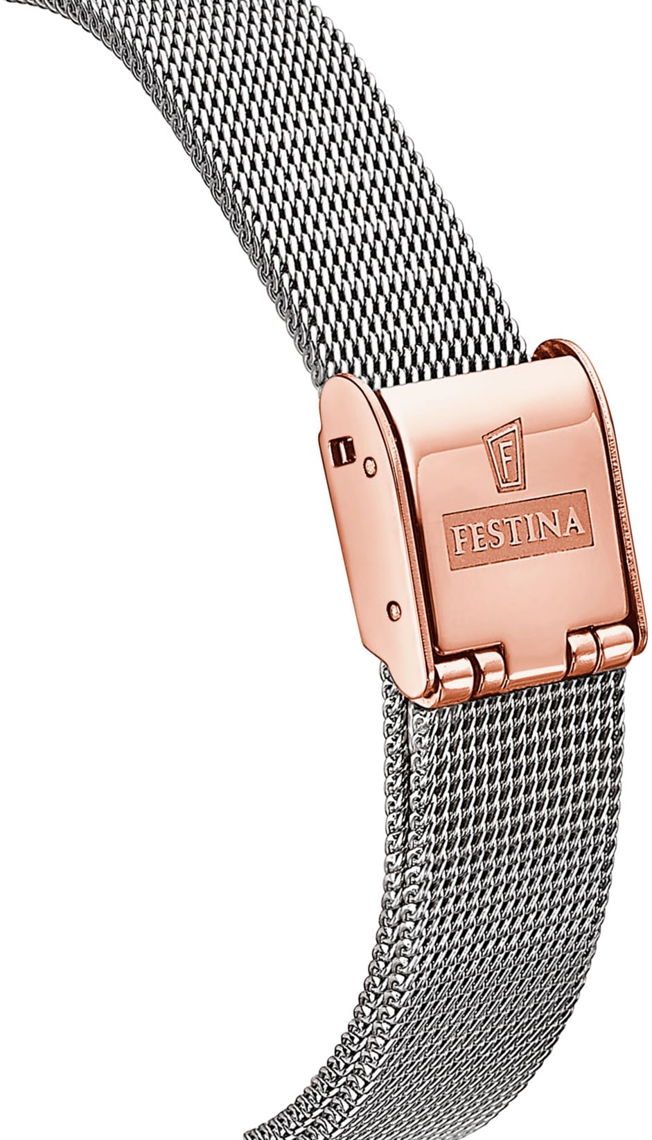 Festina »Mademoiselle« Armbanduhr, Damenuhr, Edelstahlarmband, analog, Datum