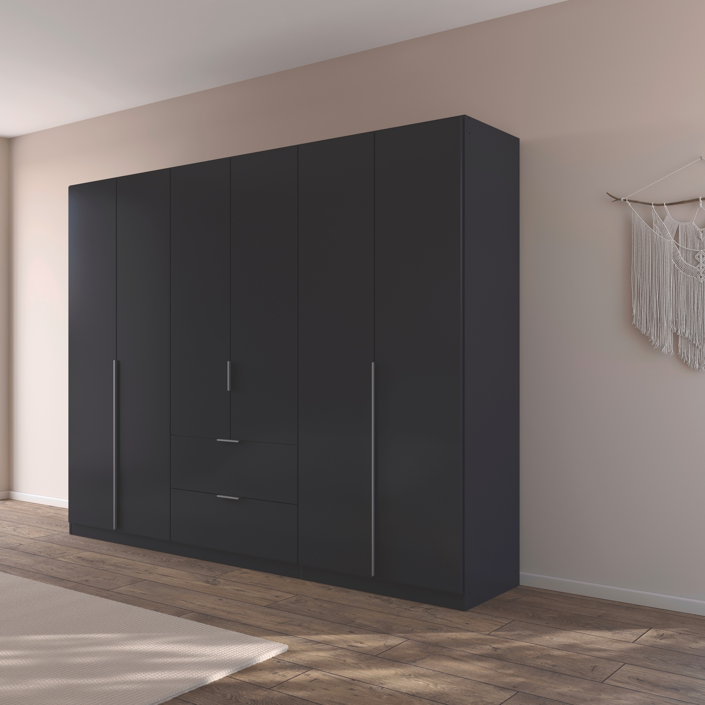 Thumbnail - OTTO home Drehtürenschrank "Kleiderschrank Schrank Garderobe AGORDO mit Dekor- oder Hochglanzfront" in zwei Griff-Farben...