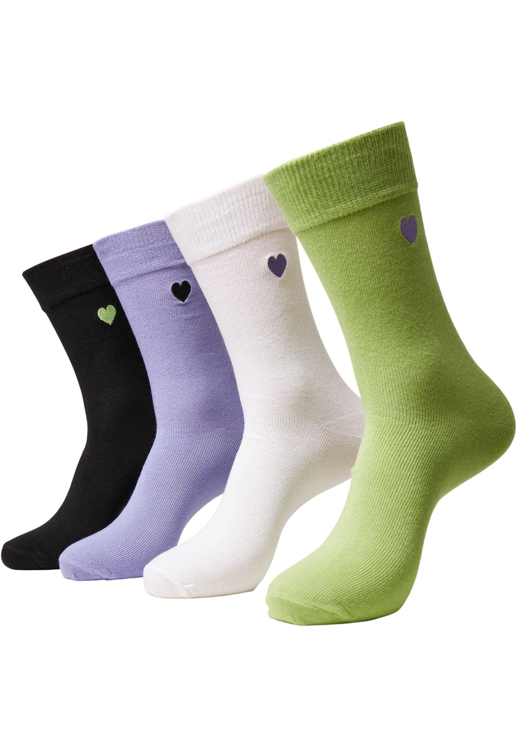 URBAN CLASSICS Basicsocken "Urban Classics Unisex Heart Socks 4-Pack", (1 Paar)