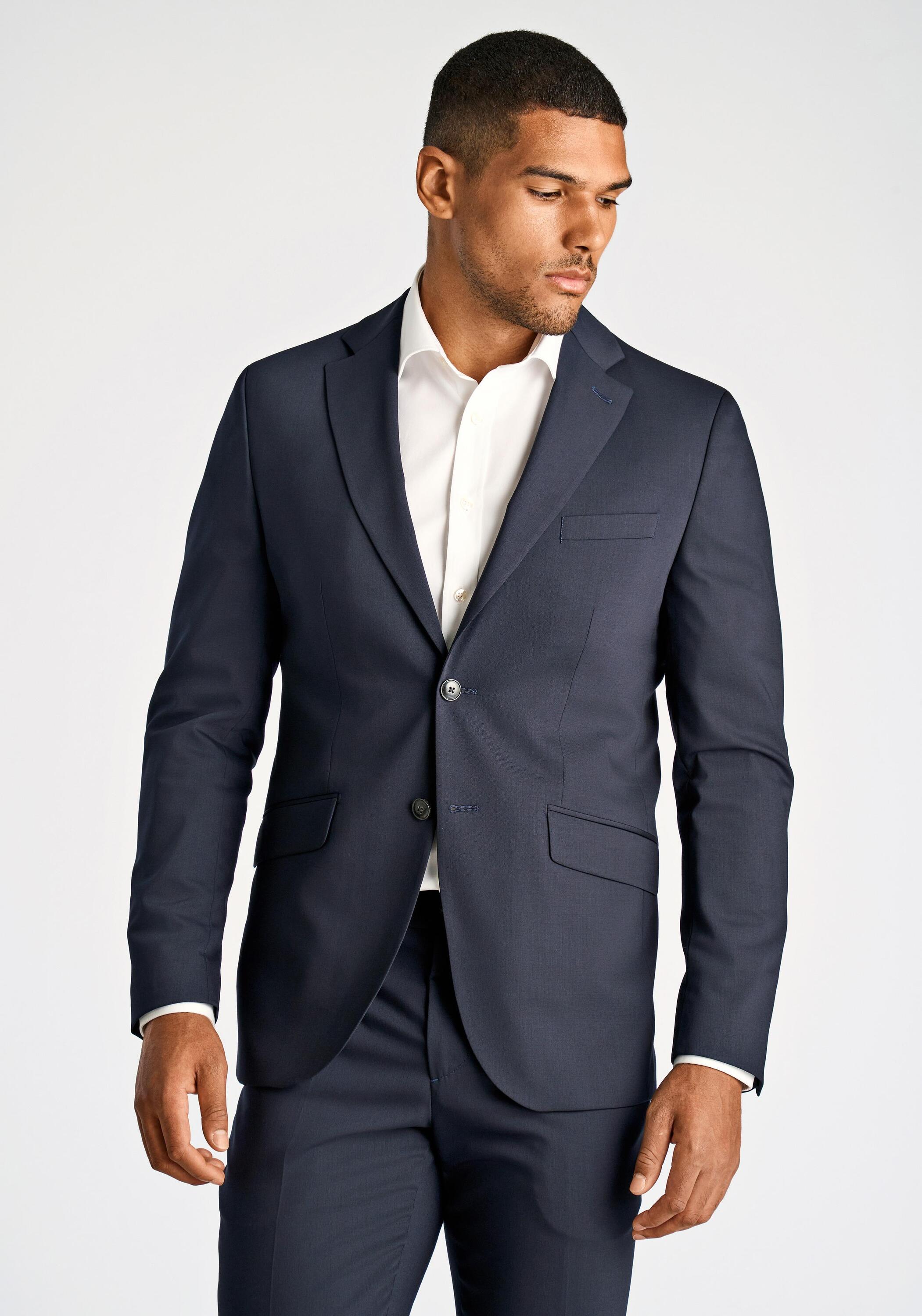 LINDBERGH Herren Anzugsakko "Lindbergh Anzugjacke", blau, Gr. 52, Obermaterial: 58% Wolle, 38% Polyamid, 4% Elasthan; Futter: 95% Polyester, 5%