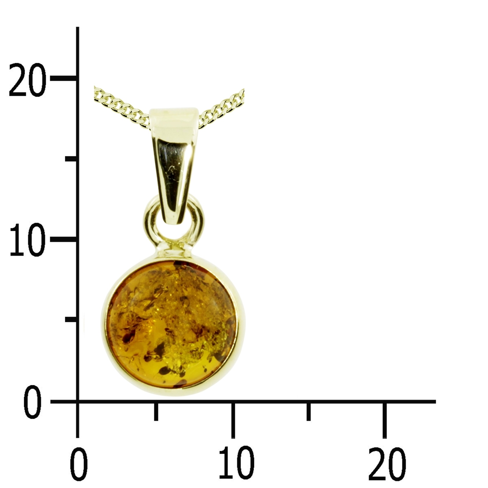 OSTSEE-SCHMUCK Kette und Anhänger Set »- Classic 8 mm - Gold 333/000 - Bernstein«