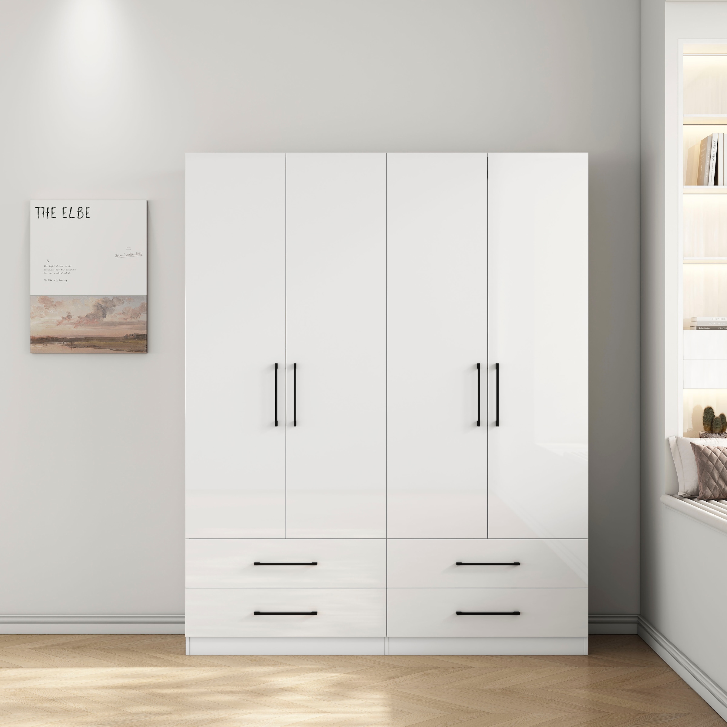 OTTO home Kleiderschrank "Sylt Schlafzimmerschrank Garderobe Schrank hochgl günstig online kaufen