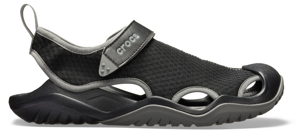 Crocs Sandale »Swiftwater Mesh Deck Sandal«, Badesandale, Sommerschuh mit Klettverschluss