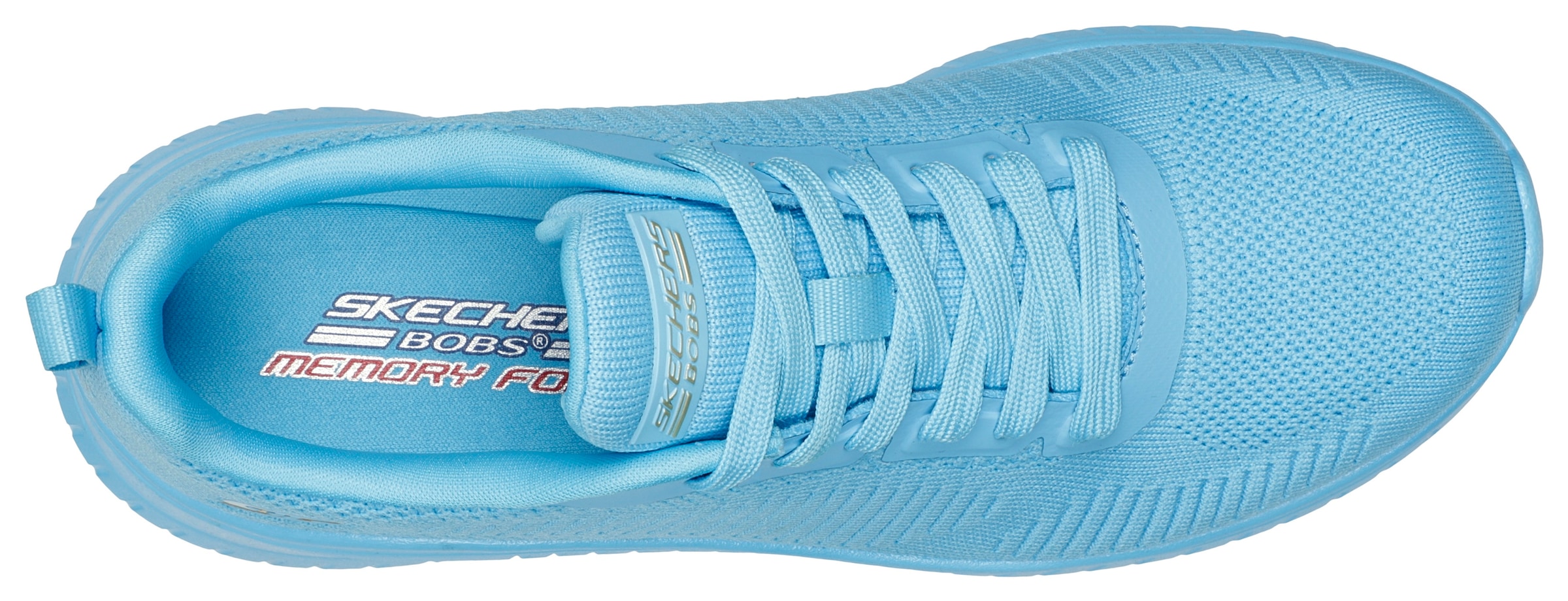 Skechers Sneaker »BOBS SQUAD CHAOS-COOL RYTHMS«, Knitwear-Sneaker, Schnürschuh in veganer Verarbeitung