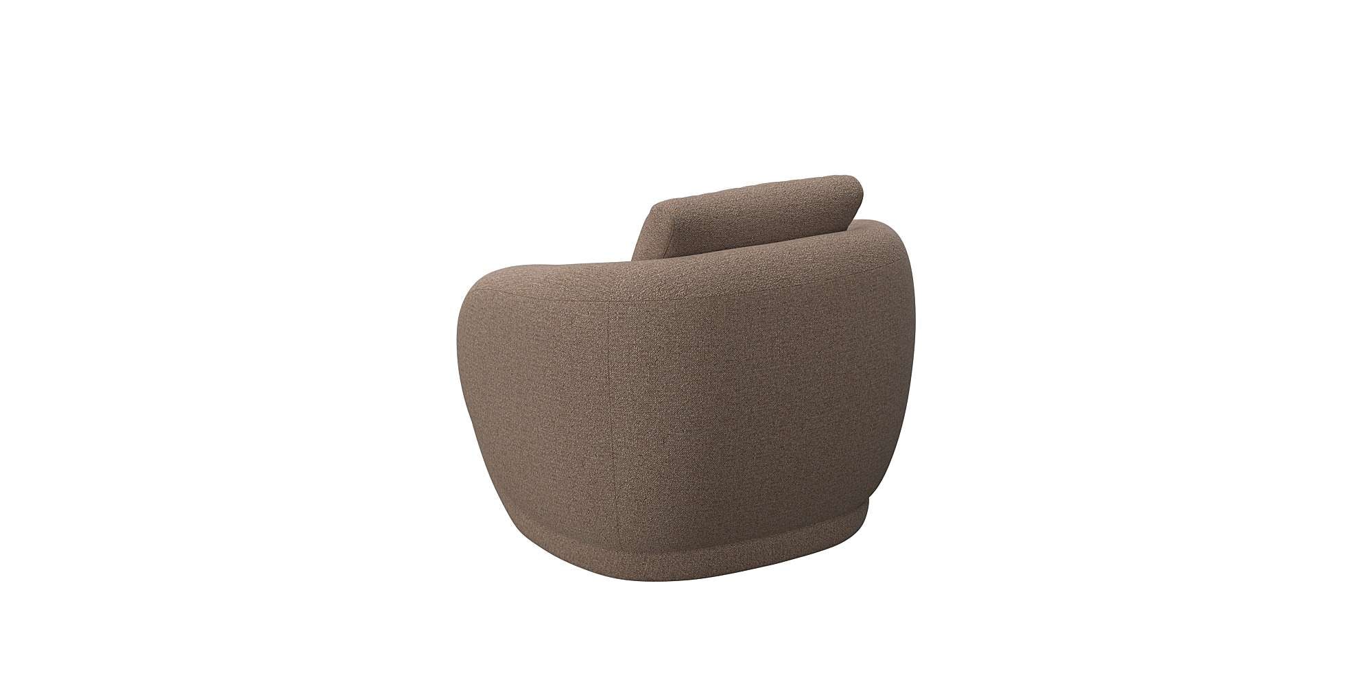 FLEXLUX Sessel »Torino, rund, drehbar, Einzelsofa, Polstersessel,«, Modernes, organisches Sessel-Design, Kaltschaum, Wellenunterfederung