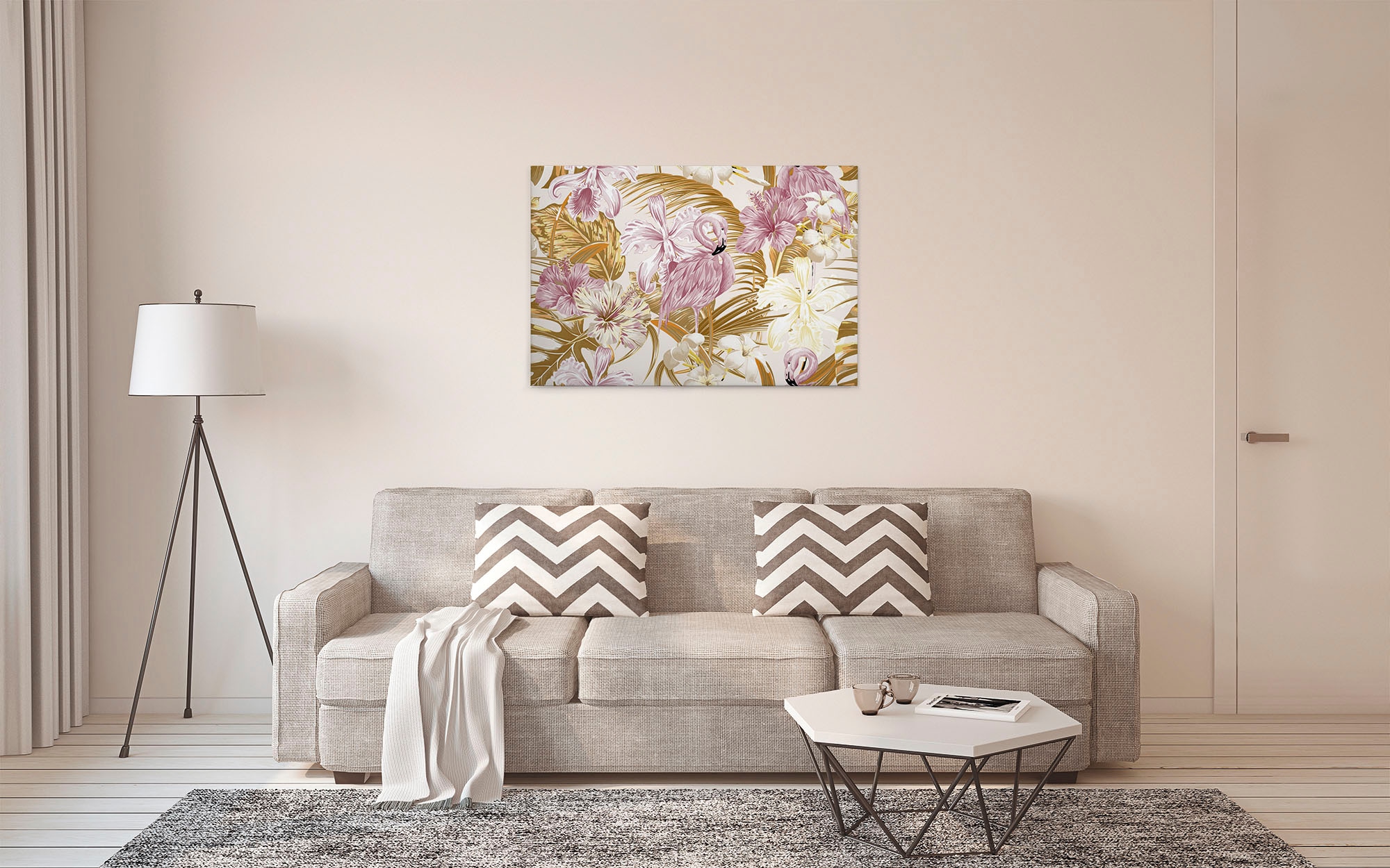 A.S. Création Leinwandbild »Flamingo Art« Kunst 1 Stk. tlg. Dschungel Keilrahmen Flamingo Exotisch Hawaii Leinwand-Bild Wohnzimmer