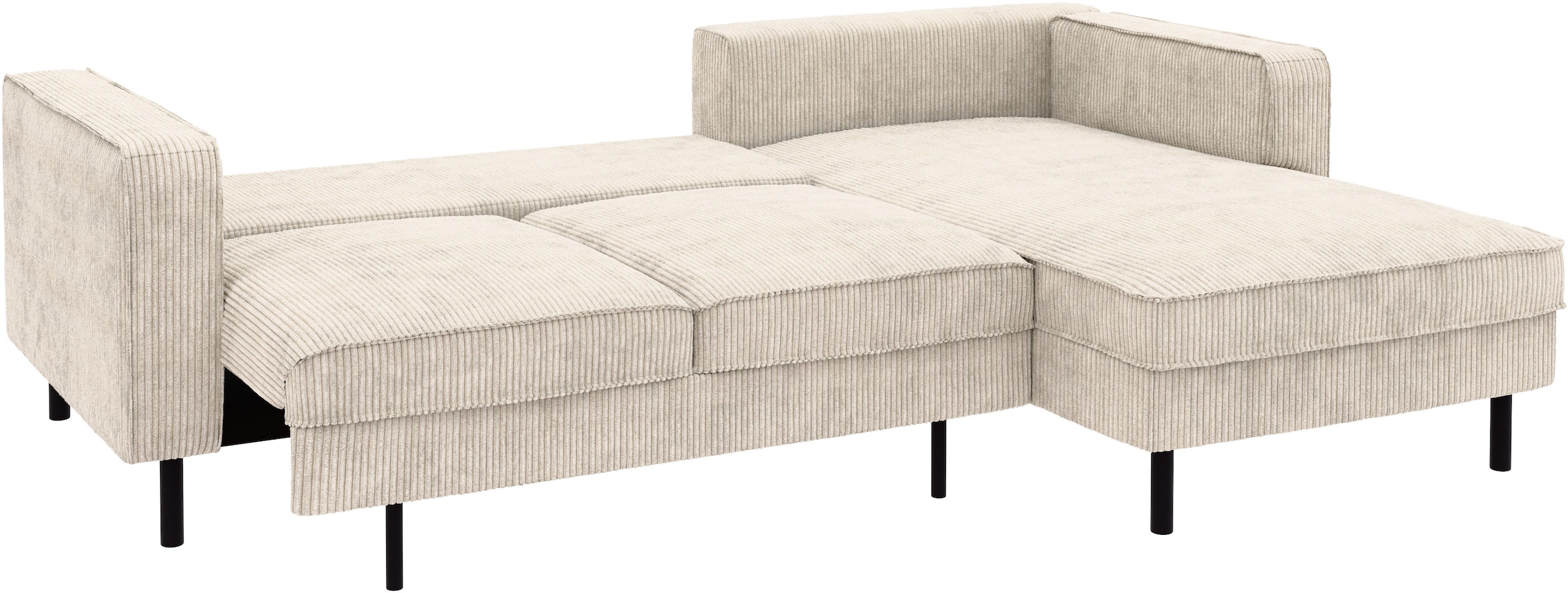 TRENDMANUFAKTUR Ecksofa »Watkins, Couch wahlweise mit Schlaffunktion & Bettkasten, auch in Cord«, Recamiere beidseitig montierbar, Sofa in L-Form, Breite 232 cm