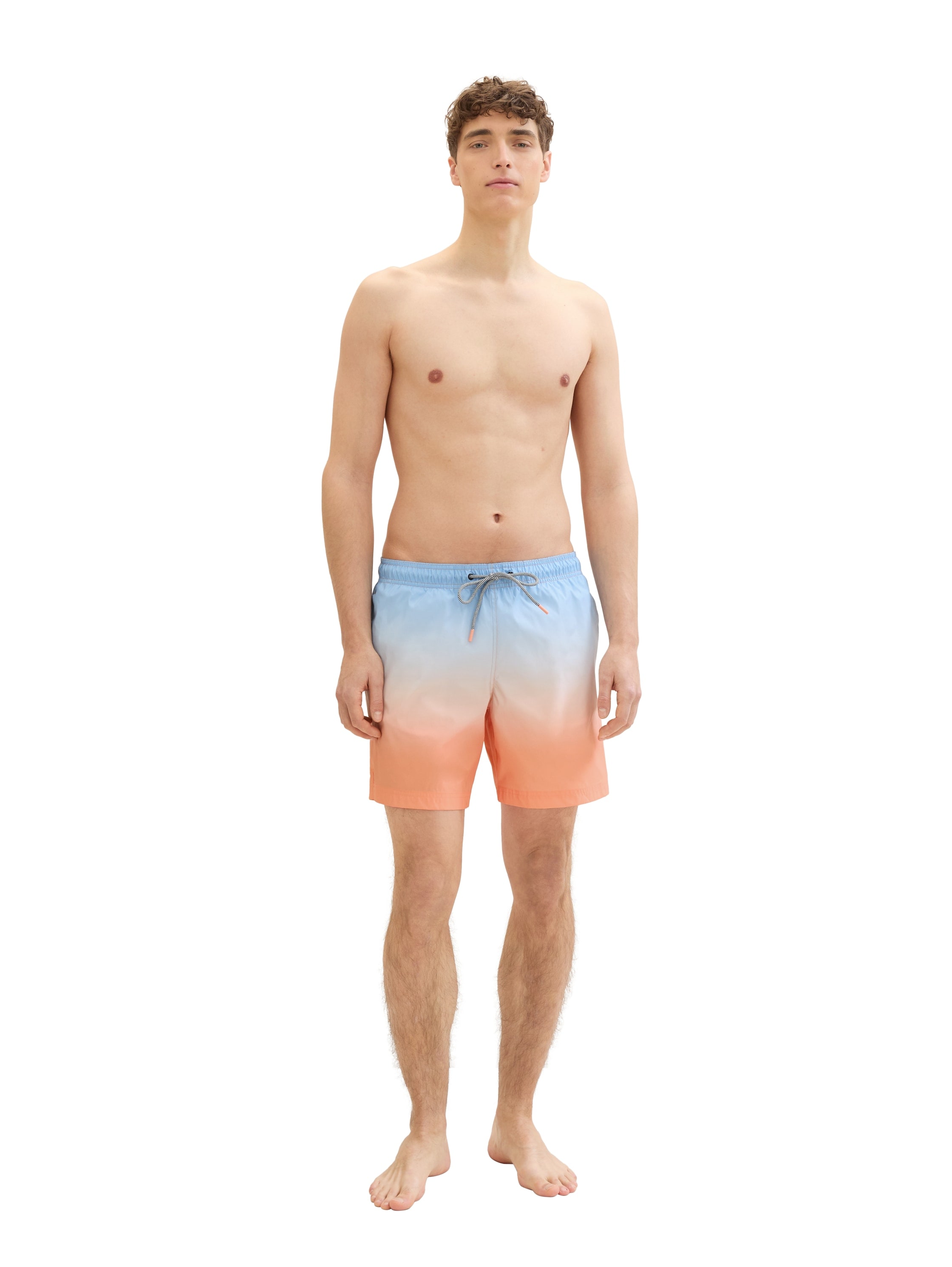 TOM TAILOR Denim Badeshorts, gemustert mit Eingrifftaschen