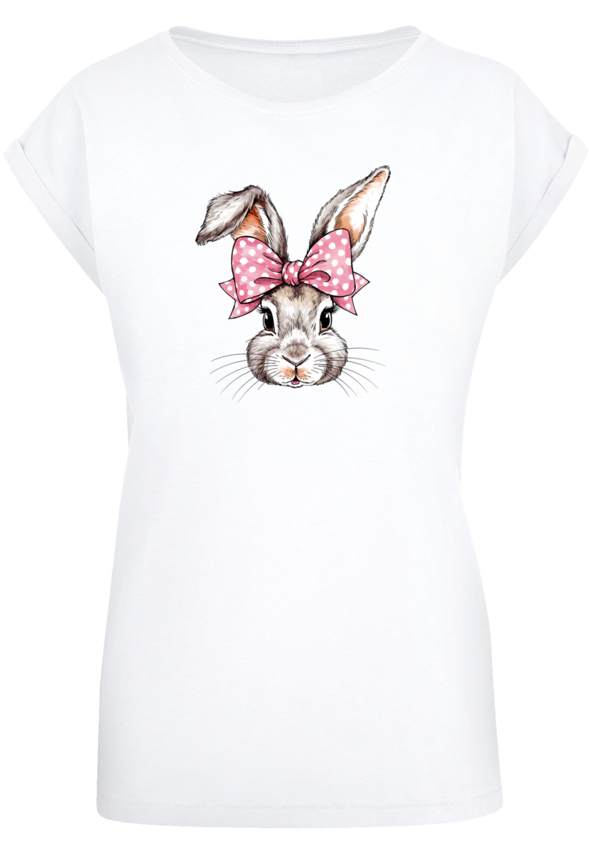F4NT4STIC T-Shirt »Niedlicher Hase mit Schleife«, Premium Qualität