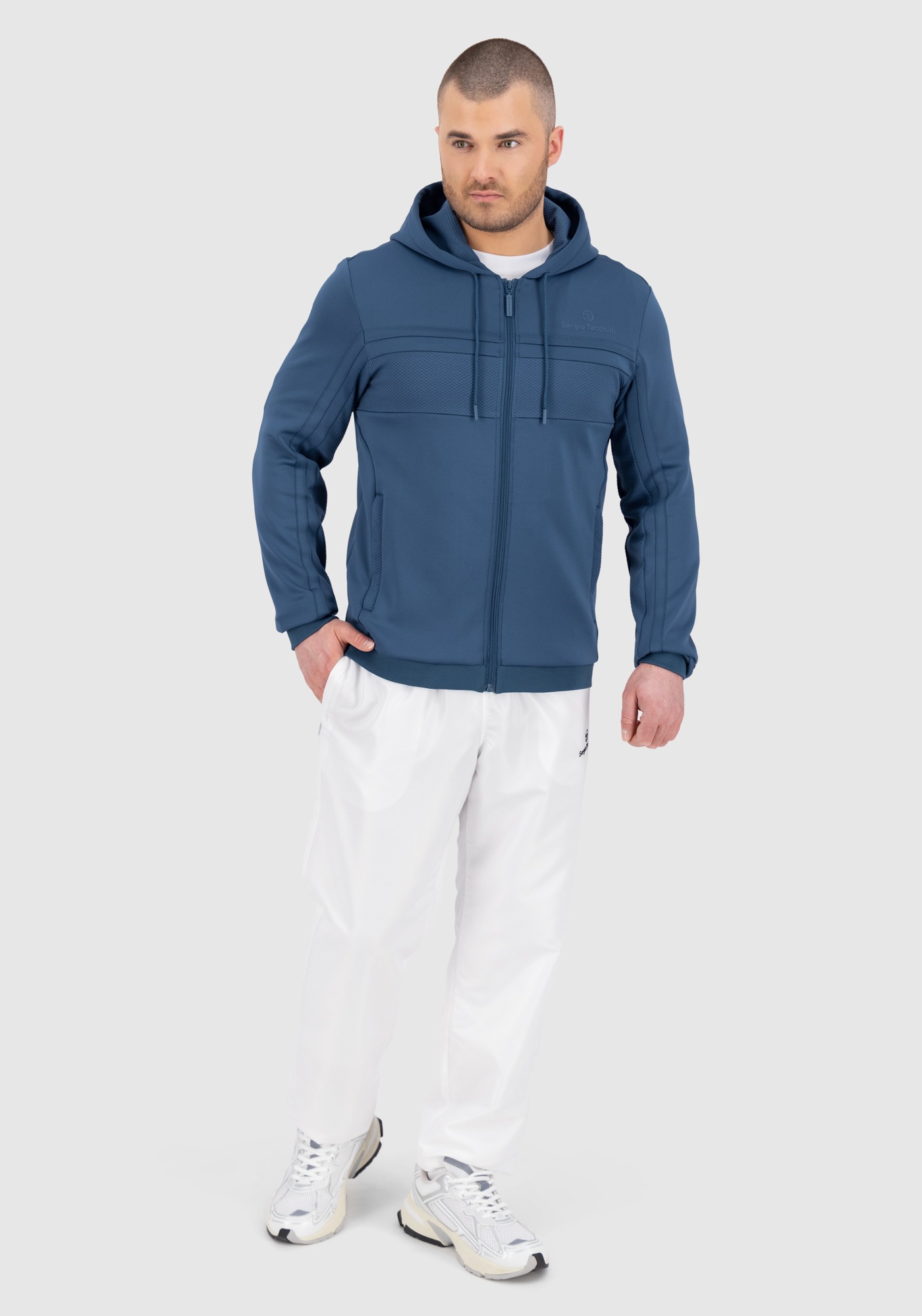 Sergio Tacchini Trainingsjacke »MAJONG HOODIE TRACKTOP Herren«, mit Kapuze, Trainingsjacke Herren, leichte Jacke, Retro, Sportjacke, Outdoor, Sale