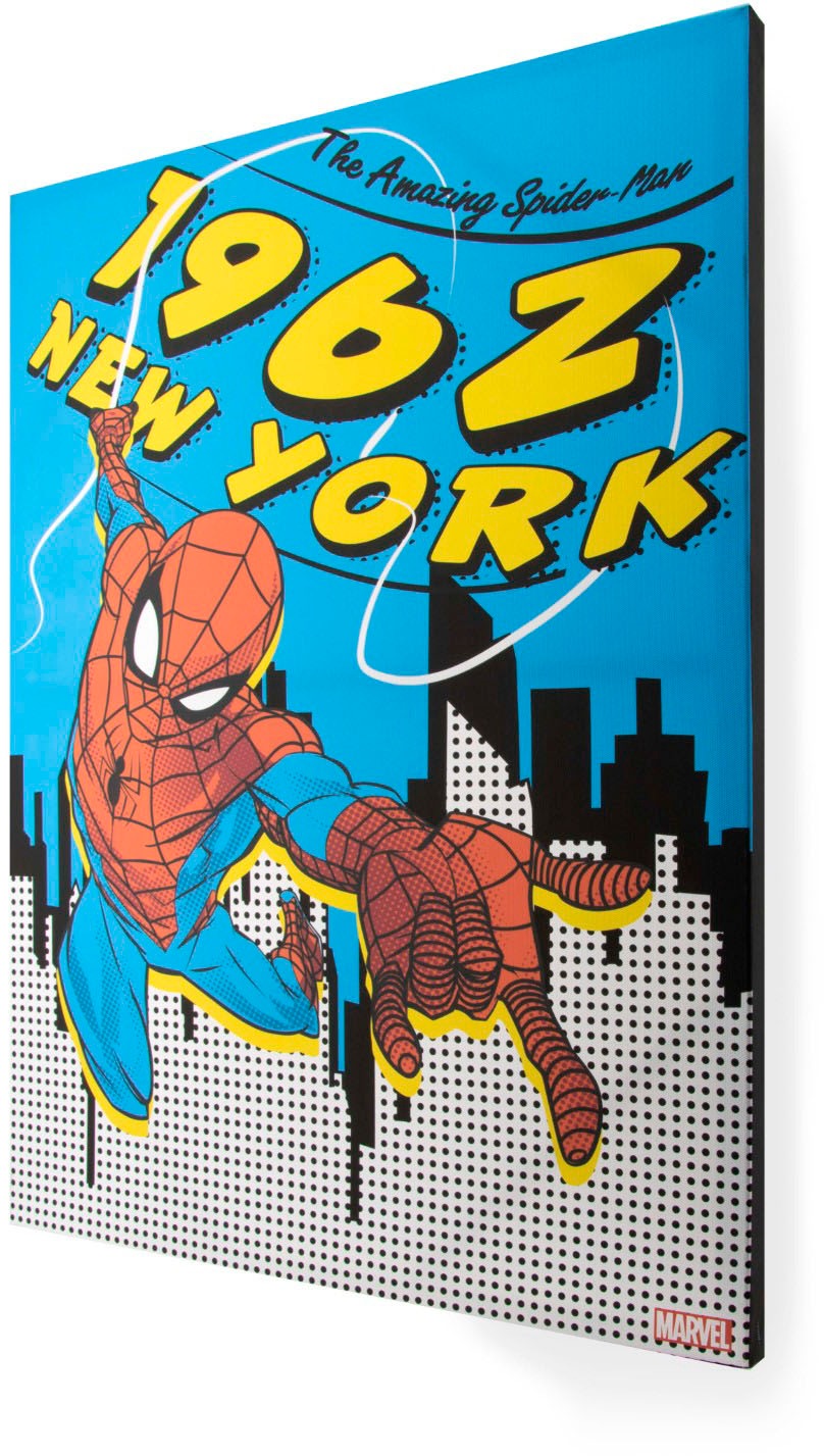 MARVEL Leinwandbild »Leinwandbild Spiderman New York 50x70xm«, (Packung, 1 St.)