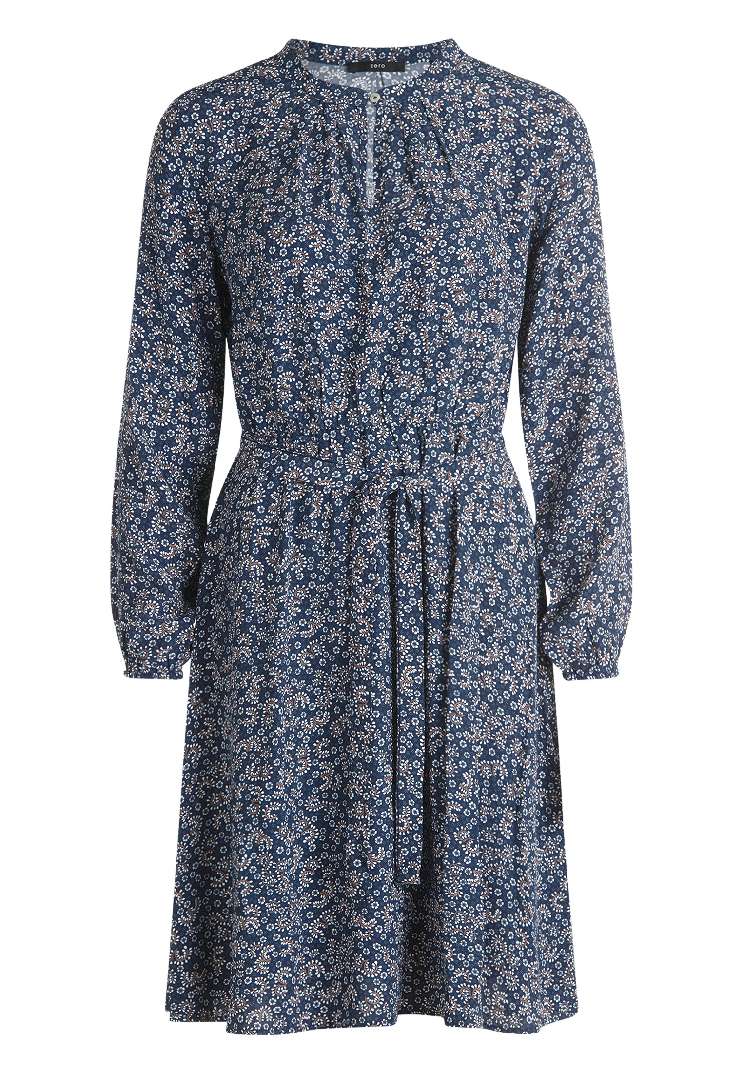 Zero Druckkleid »zero Damen Crepè-Kleid mit Bindegürtel«, Gürtel