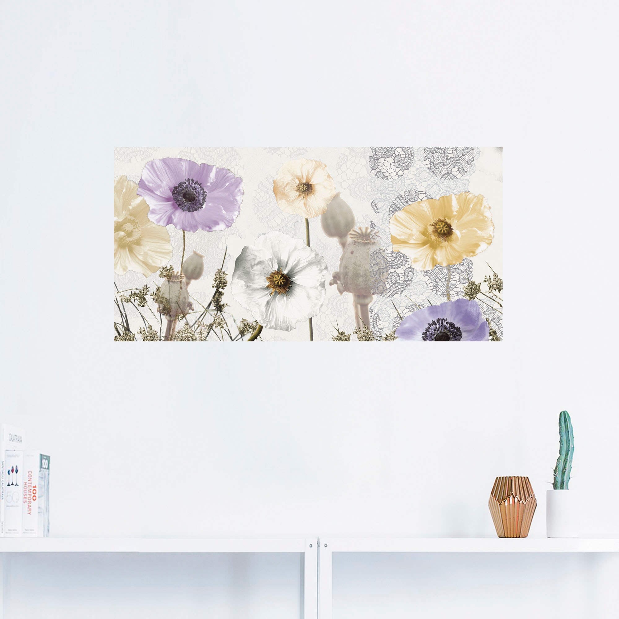 Artland Wandbild »Glänzende Mohnblumen«, Blumen, (1 St.), als Alubild, Outdoorbild, Leinwandbild, Wandaufkleber, versch. Größen