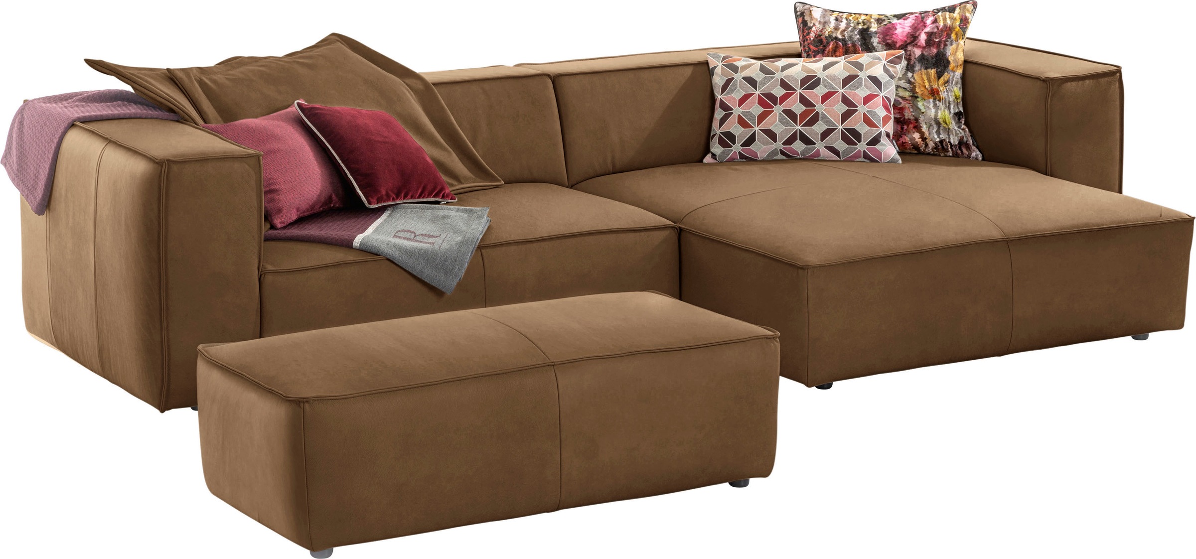 W.SCHILLIG Ecksofa "around-the-block", (Spar-Set), inklusive Hocker, mit el günstig online kaufen