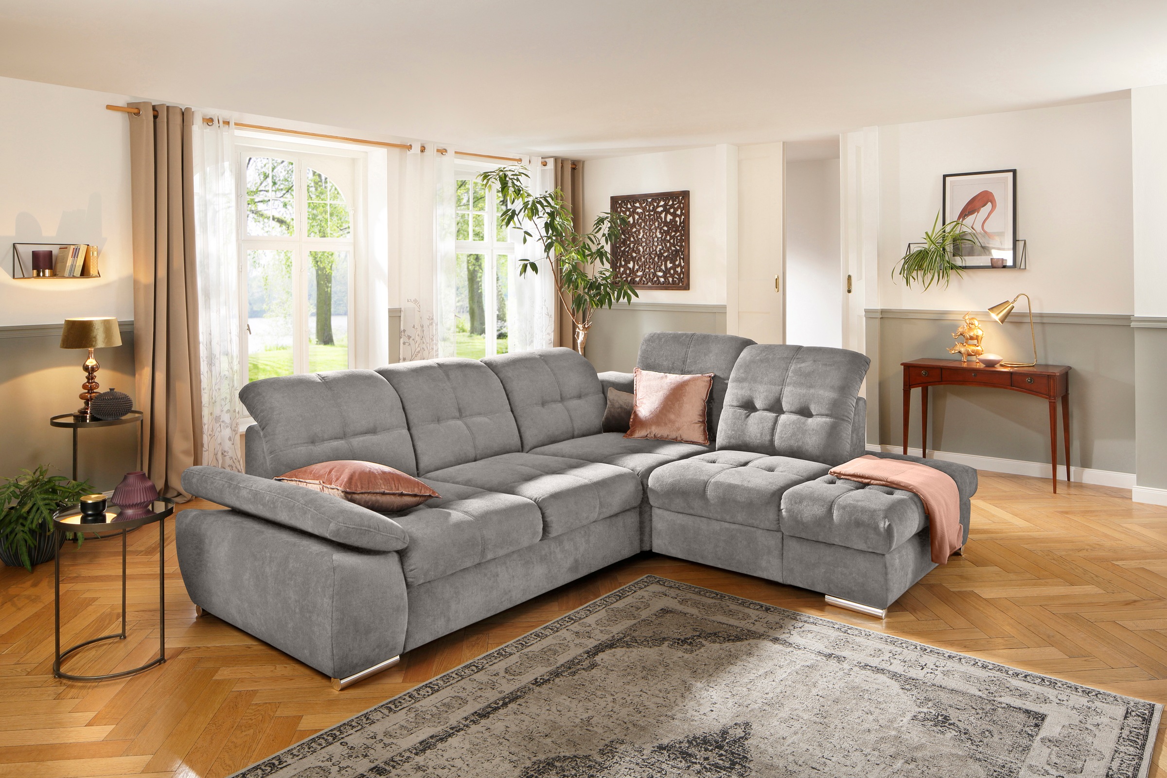 Home affaire Ecksofa »Lotus Luxus«, mit Ottomanenabschluß in ...