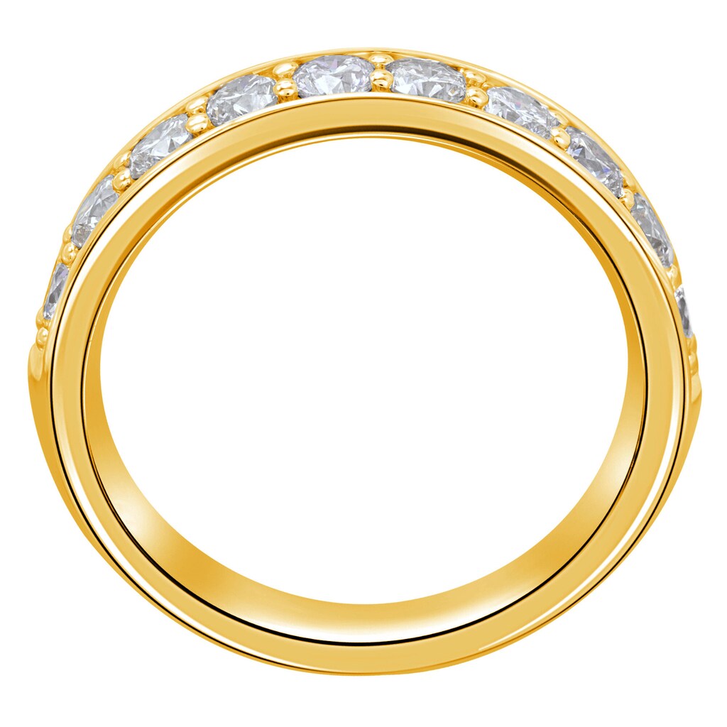 ONE ELEMENT Diamantring »0.1 ct Diamant Brillant Memoire Ring aus 585 Gelbgold«