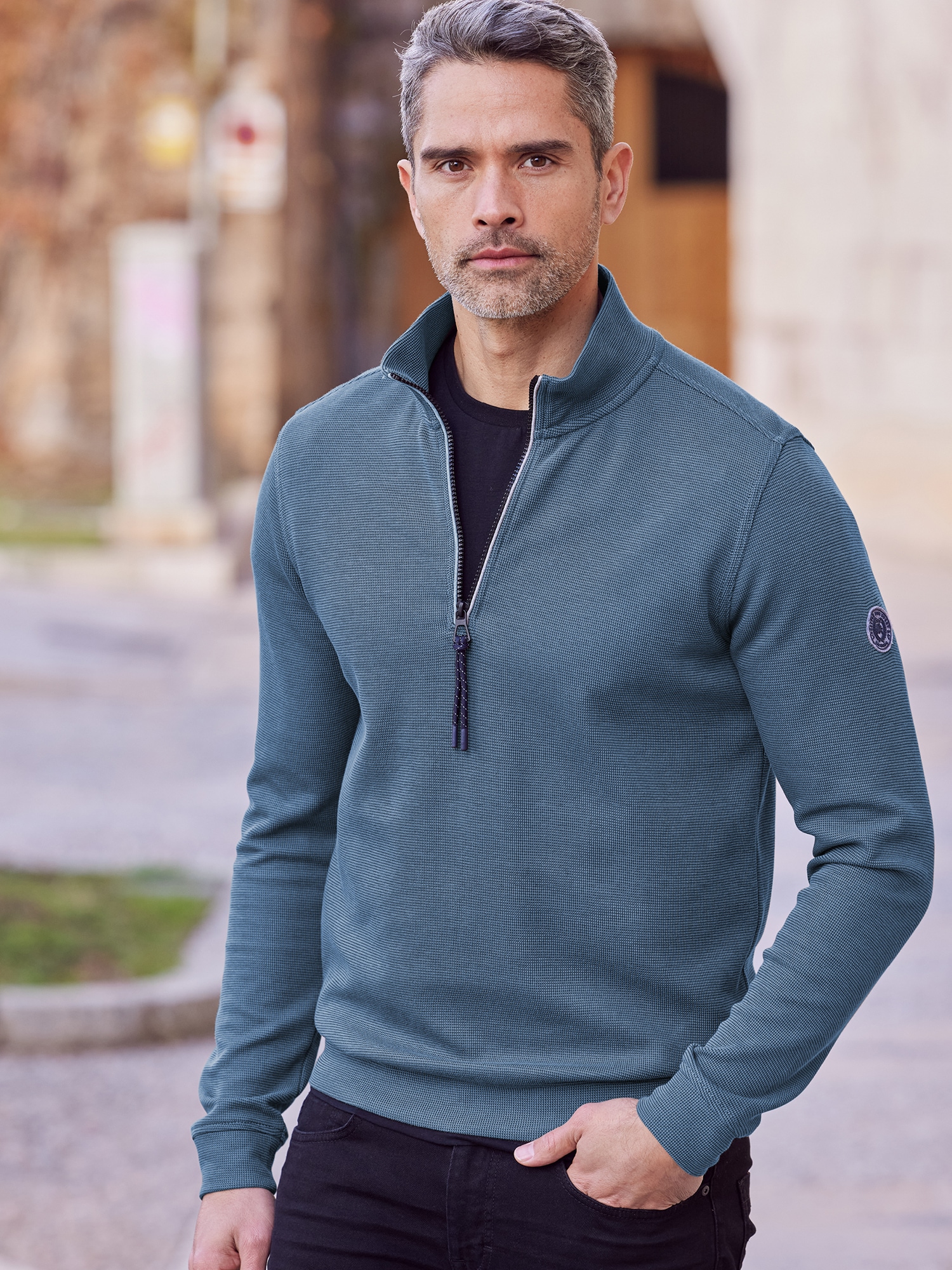 LERROS Sweatshirt "LERROS Unifarbener Sweattroyer für Herren" günstig online kaufen