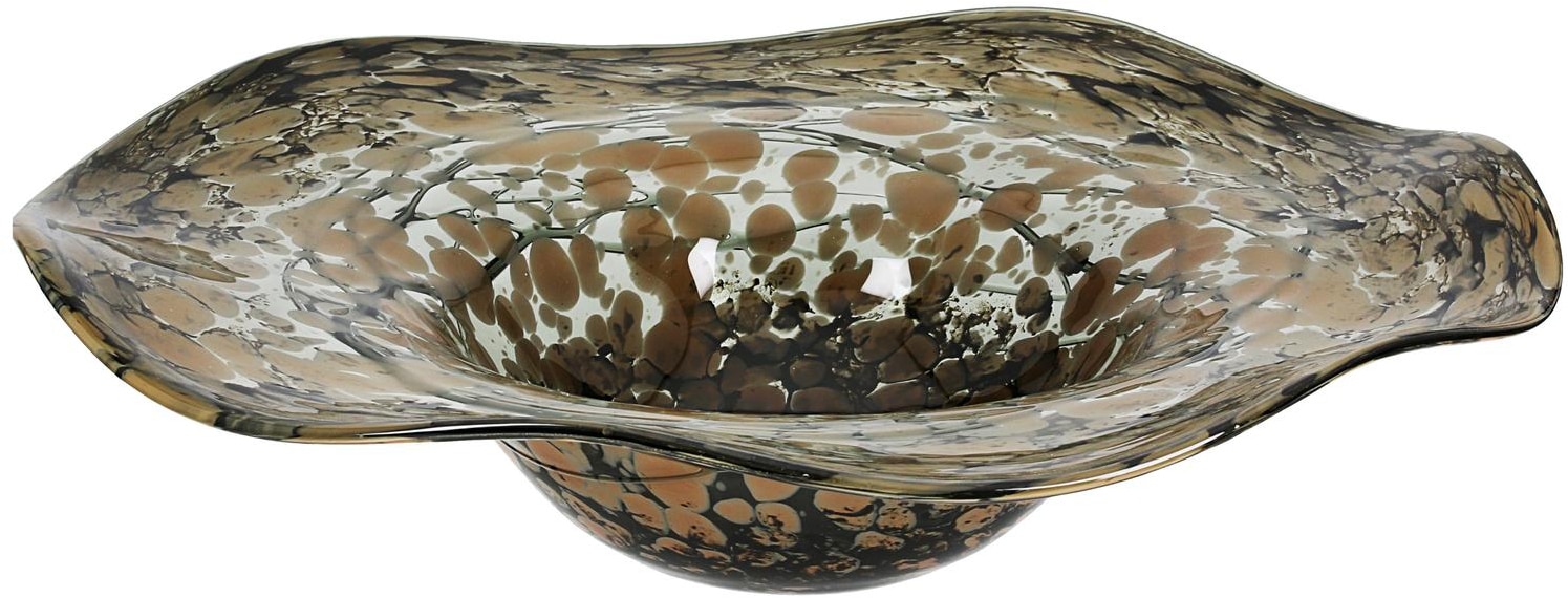 GILDE Schale "Glass Art, Schale, "Mountain", Glas, braun" 1 aus Glas Schale, Mountain, Servierschale, Dekoschale, modern