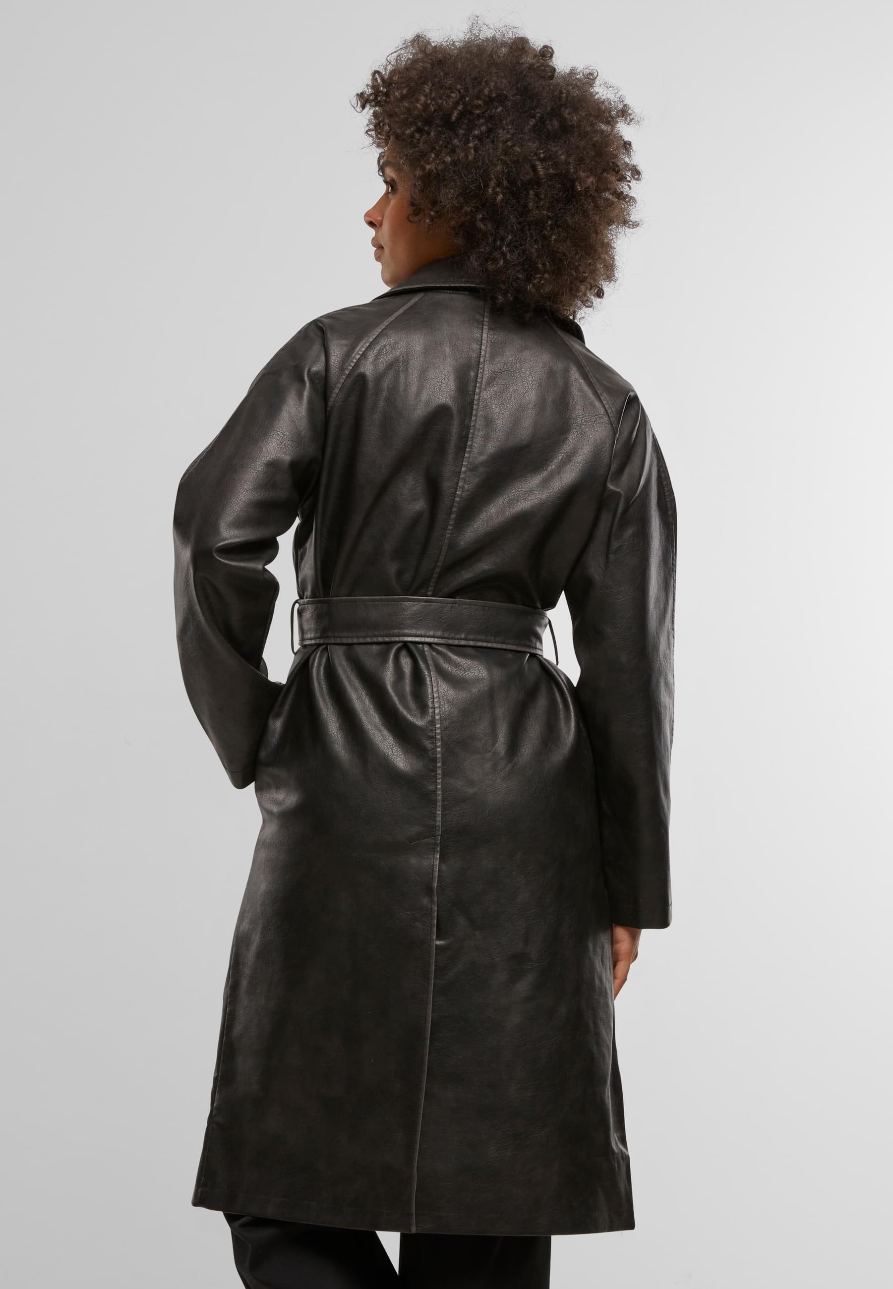 URBAN CLASSICS Winterjacke »Urban Classics Ladies Vintage Trenchcoat«, (1 St.), ohne Kapuze