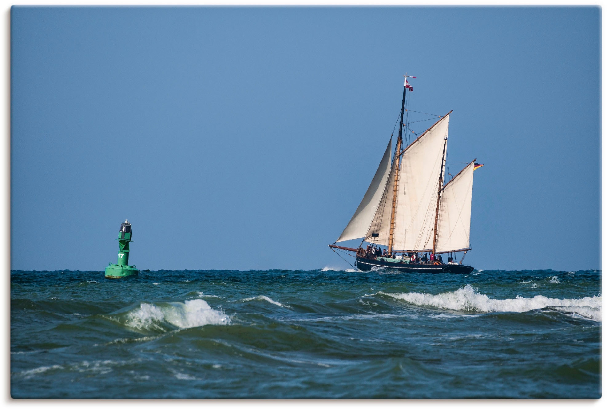 Artland Leinwandbild "Segelschiff auf der Ostsee", Boote & Schiffe, (1 St.), auf Keilrahmen gespannt