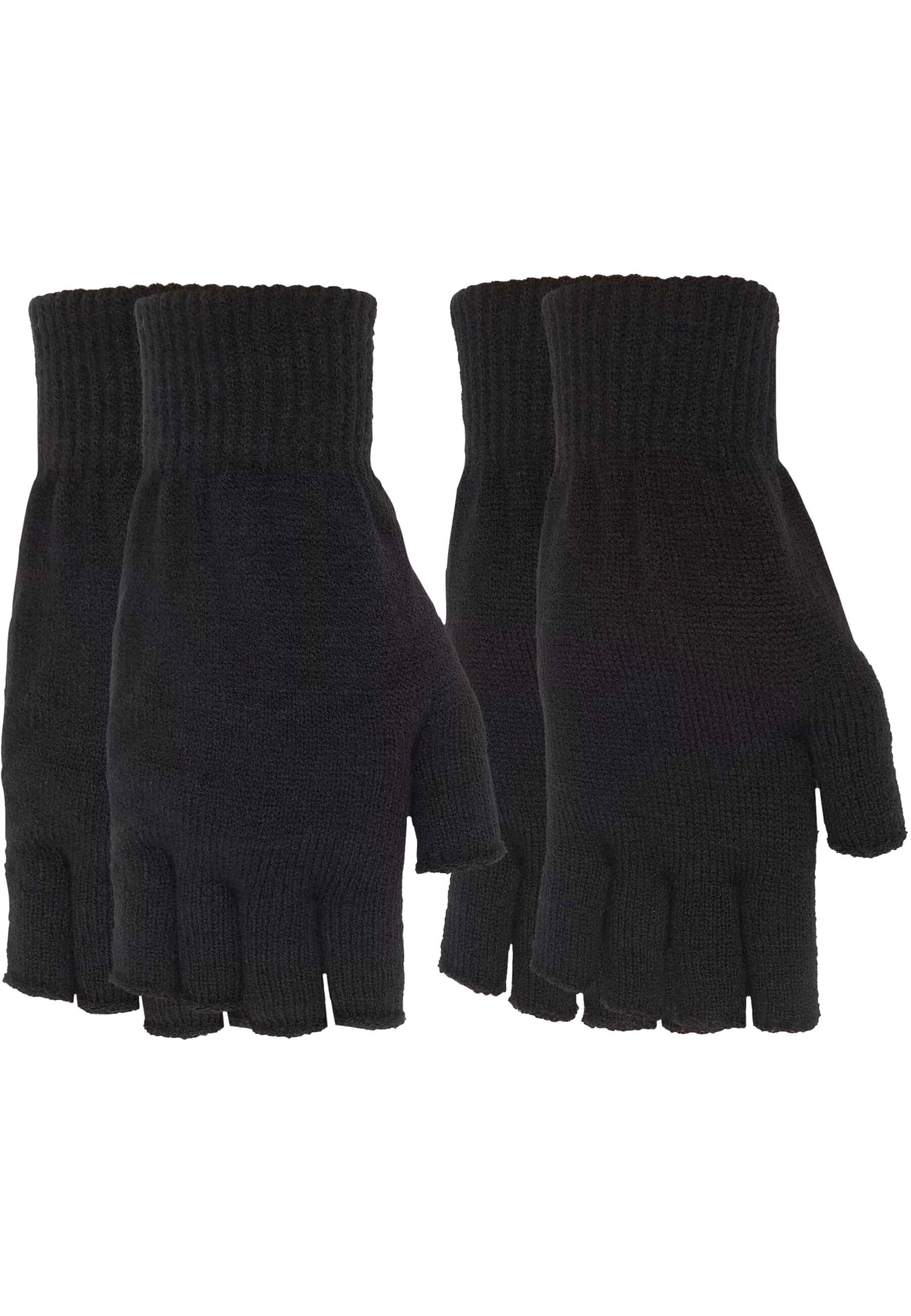 URBAN CLASSICS Baumwollhandschuhe "Urban Classics Unisex Half Finger Gloves 2-Pack"