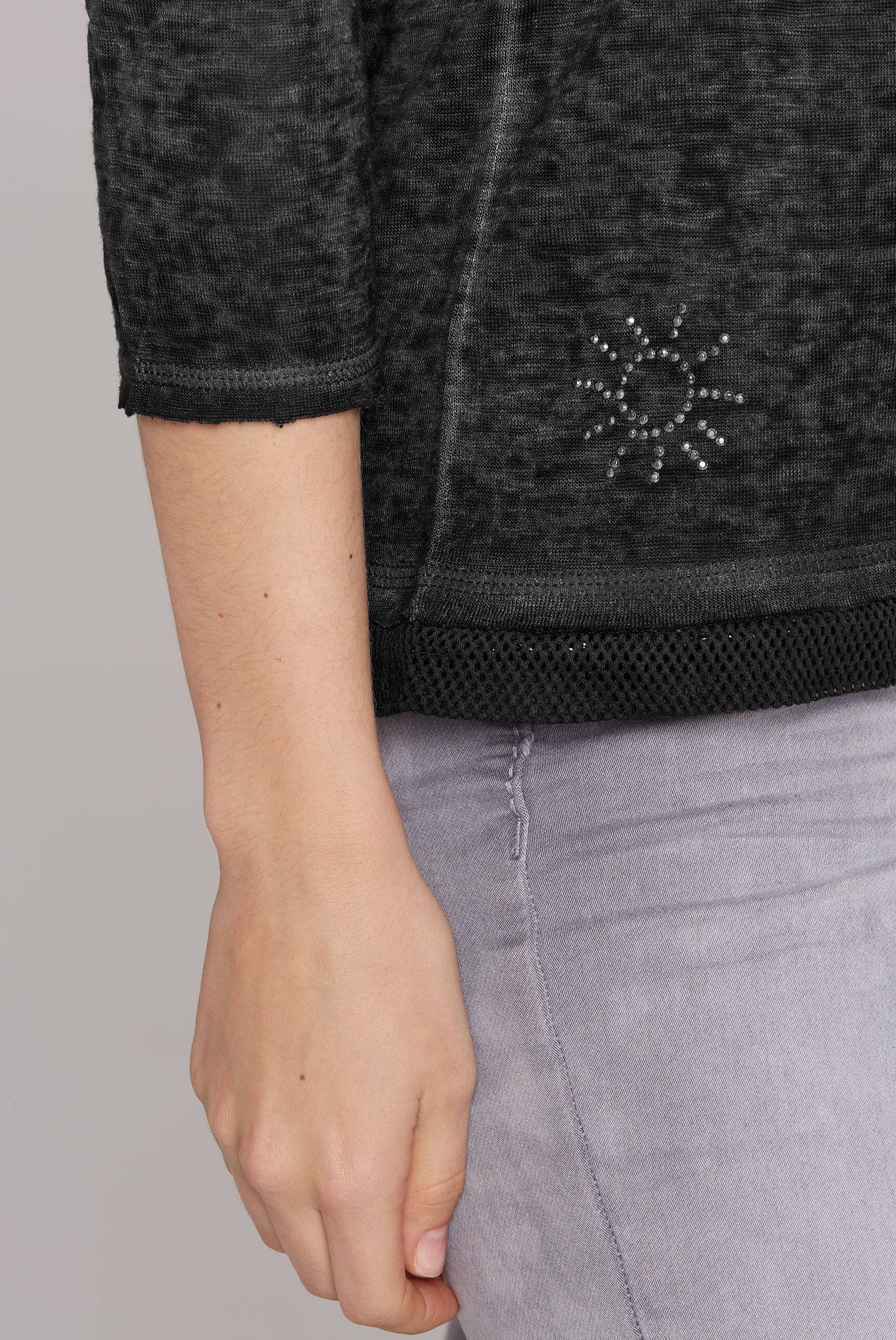 SOCCX 3/4-Arm-Shirt, mit überschnittenen Schultern