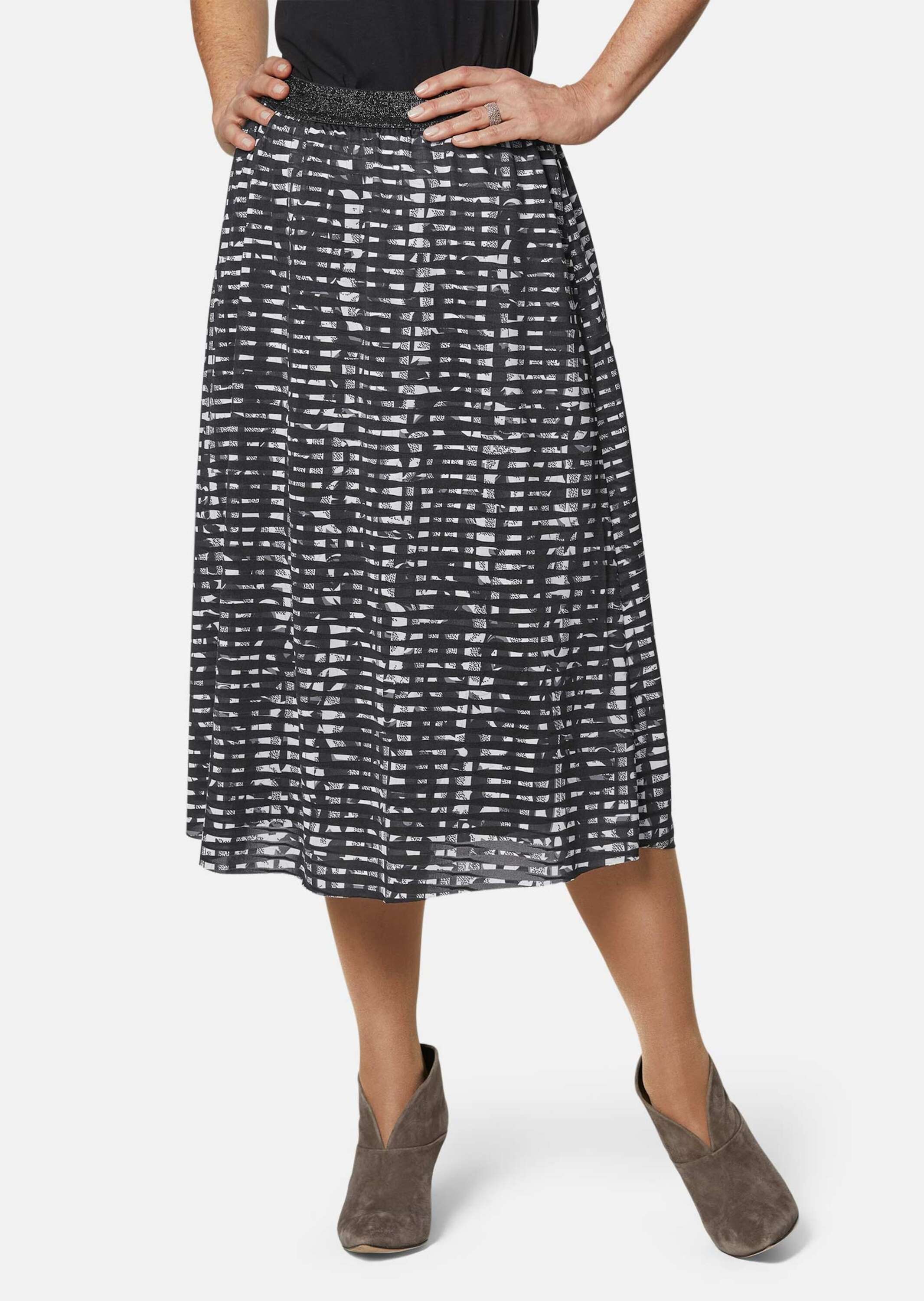 Thumbnail - GOLDNER A-Linien-Rock "Kurzgröße Weiter Druckrock mit Rundumgummibund" Ohne