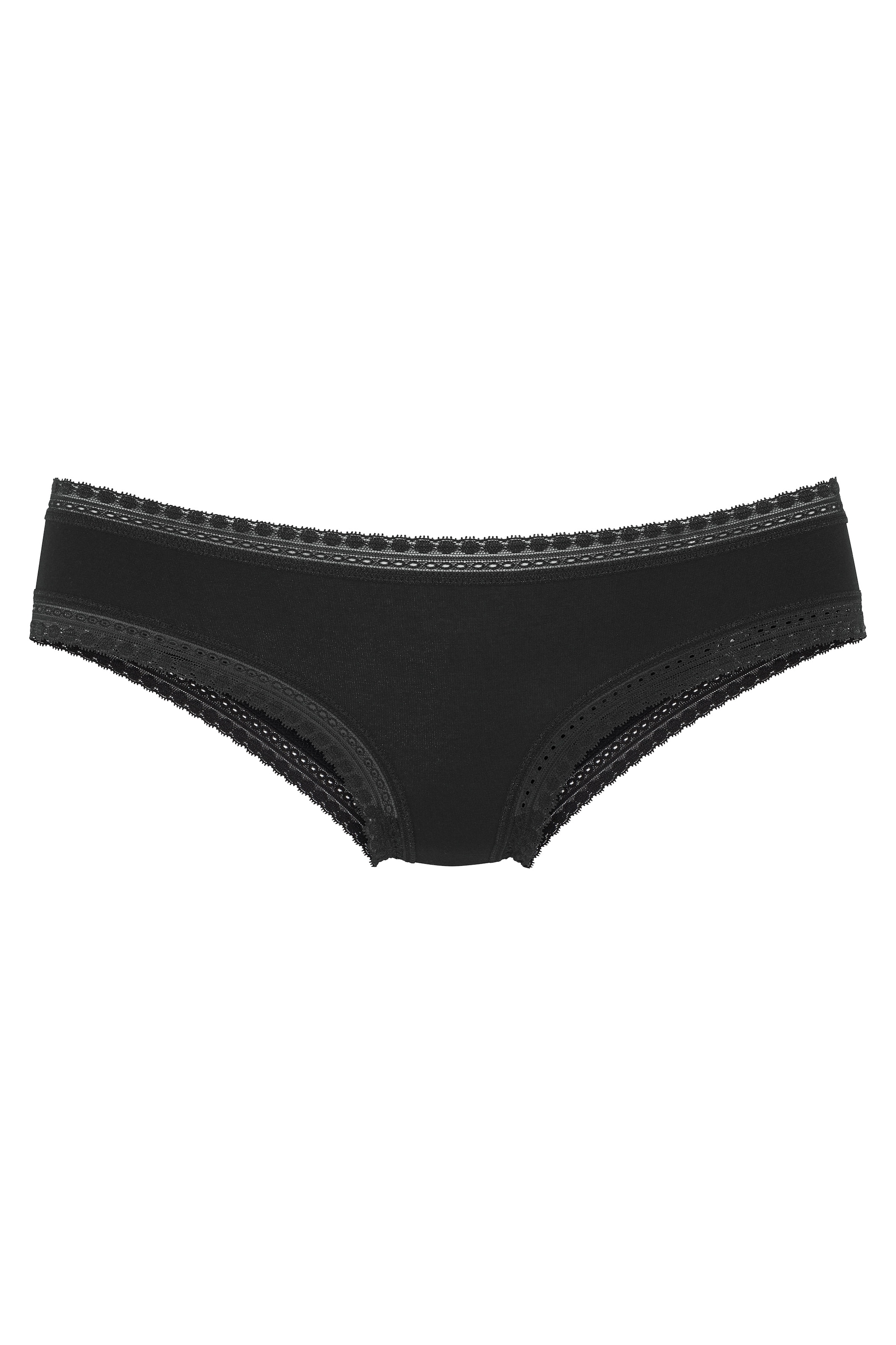 LASCANA Brasilslip, (3er-Set), aus elastischer Baumwolle mit weicher Spitze günstig online kaufen