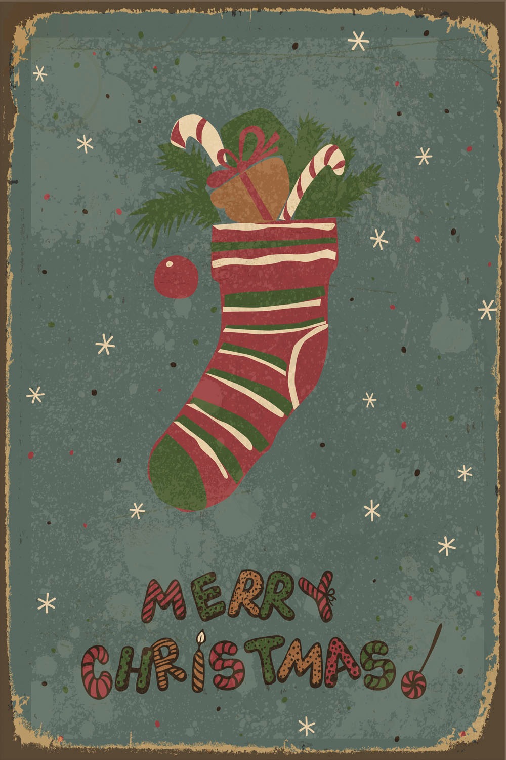 queence Metallbild "Merry Christmas", Schriftzüge-Schriftzug-Weihnachten, ( günstig online kaufen
