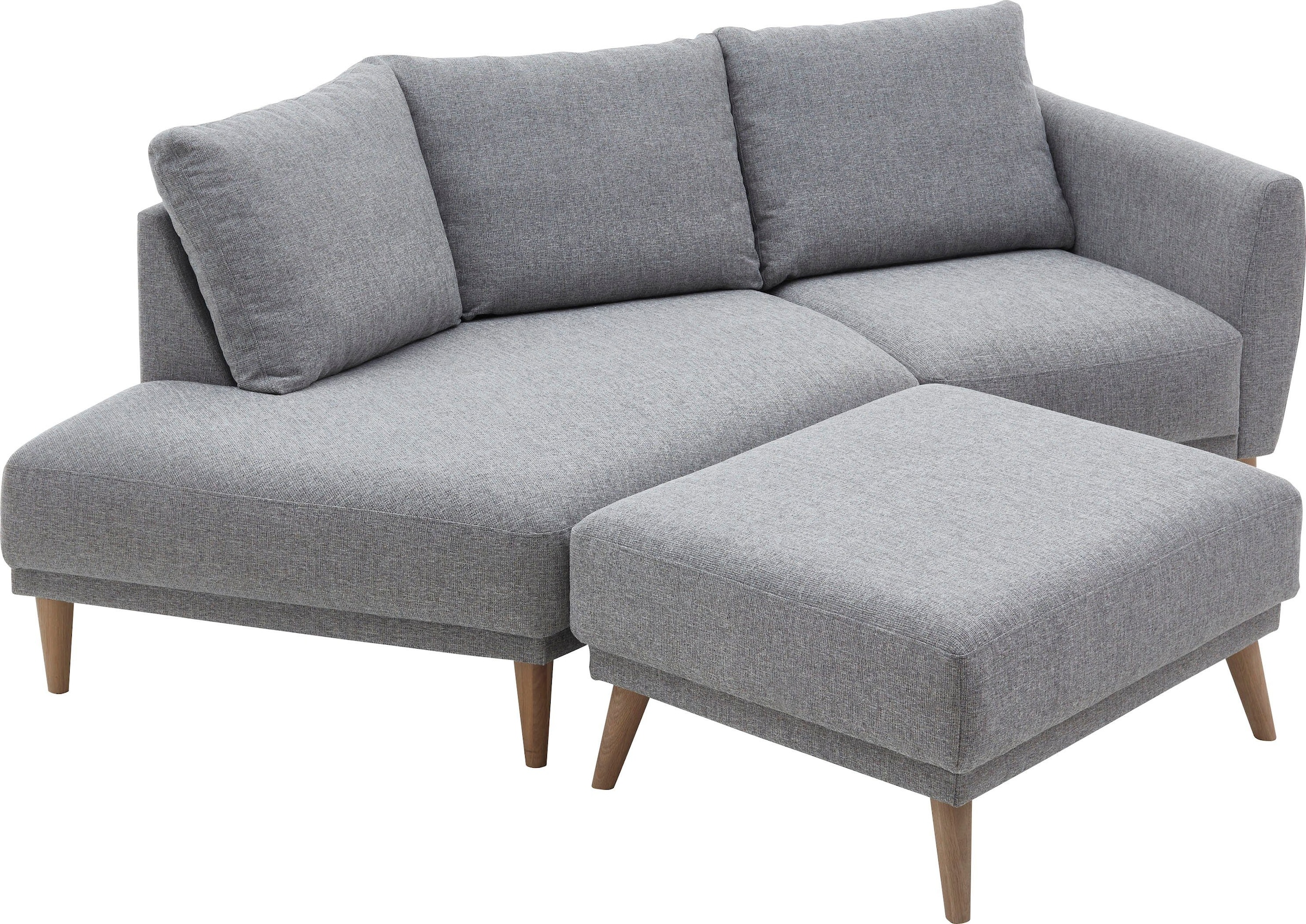 ATLANTIC home collection 2,5-Sitzer »Elvis«, Polsterecke mit offenem Ende im skandinavischen Stil, Massivholzfüße