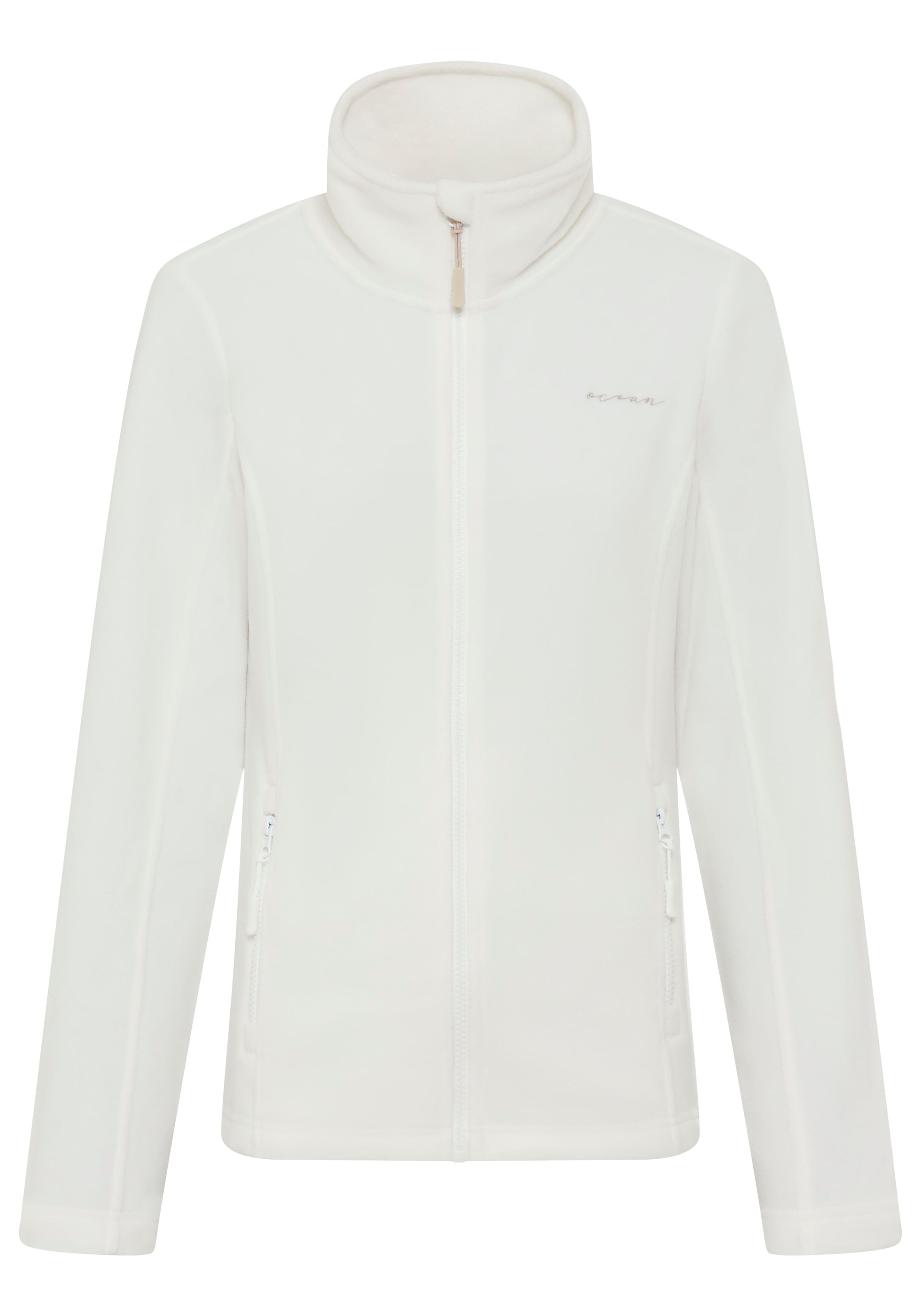 Ocean Sportswear Fleecejacke aus weichem Fleece-Material, unifarben, mit Logostickerei