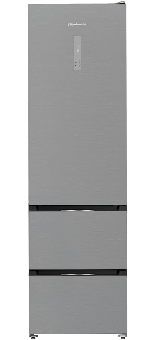 BAUKNECHT Kühl-/Gefrierkombination "KGDD 200C", Rechtsanschlag, wechselbar, Display außenedelstahl, Kühlschränke, Dynamic Intelligence