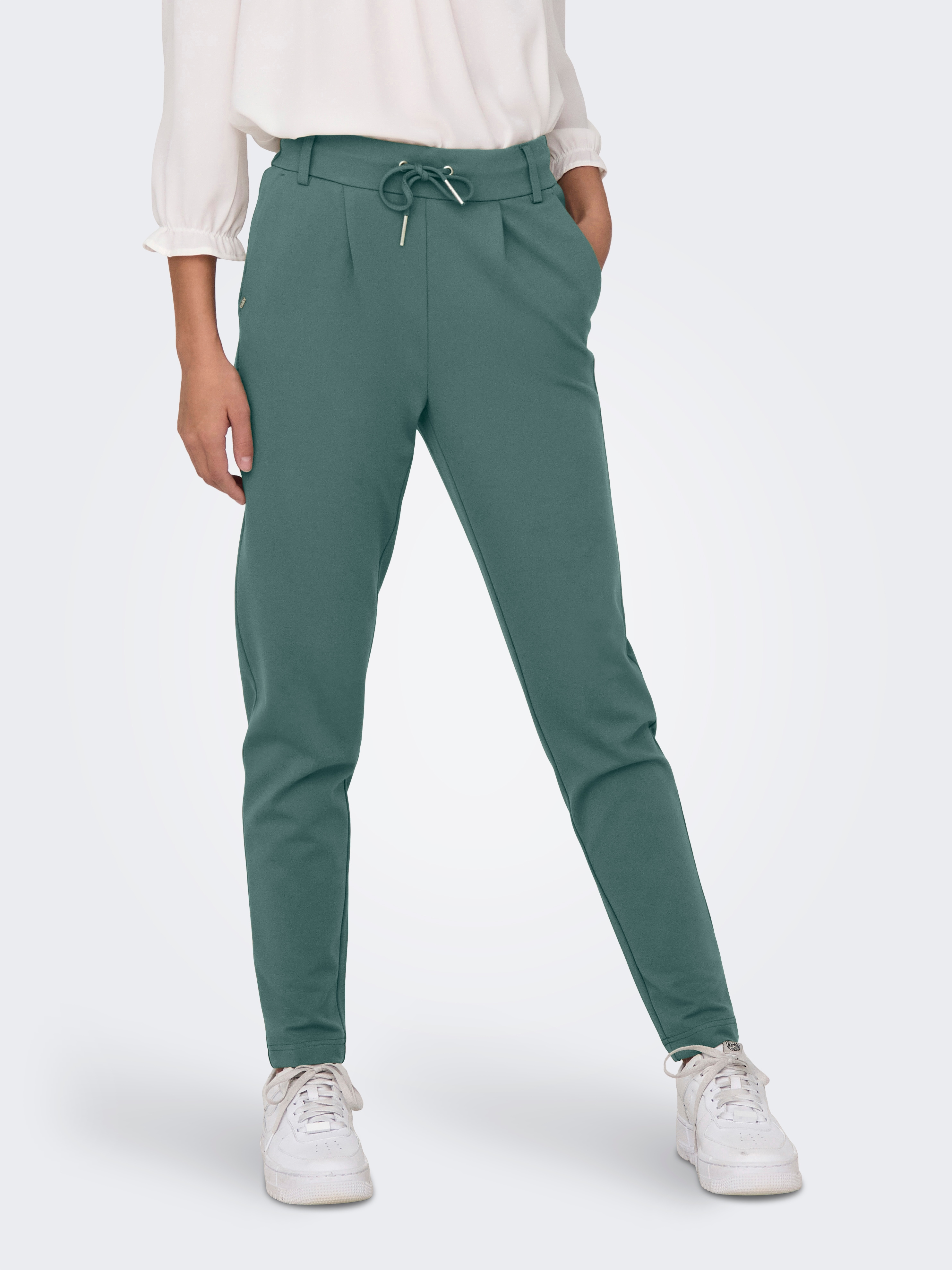 ONLY Jogger Pants "ONLPOPTRASH – Joggerhose mit Tunnelzugbund und Stretch" casual, Milano Rib, regular fit, Viskosemischung