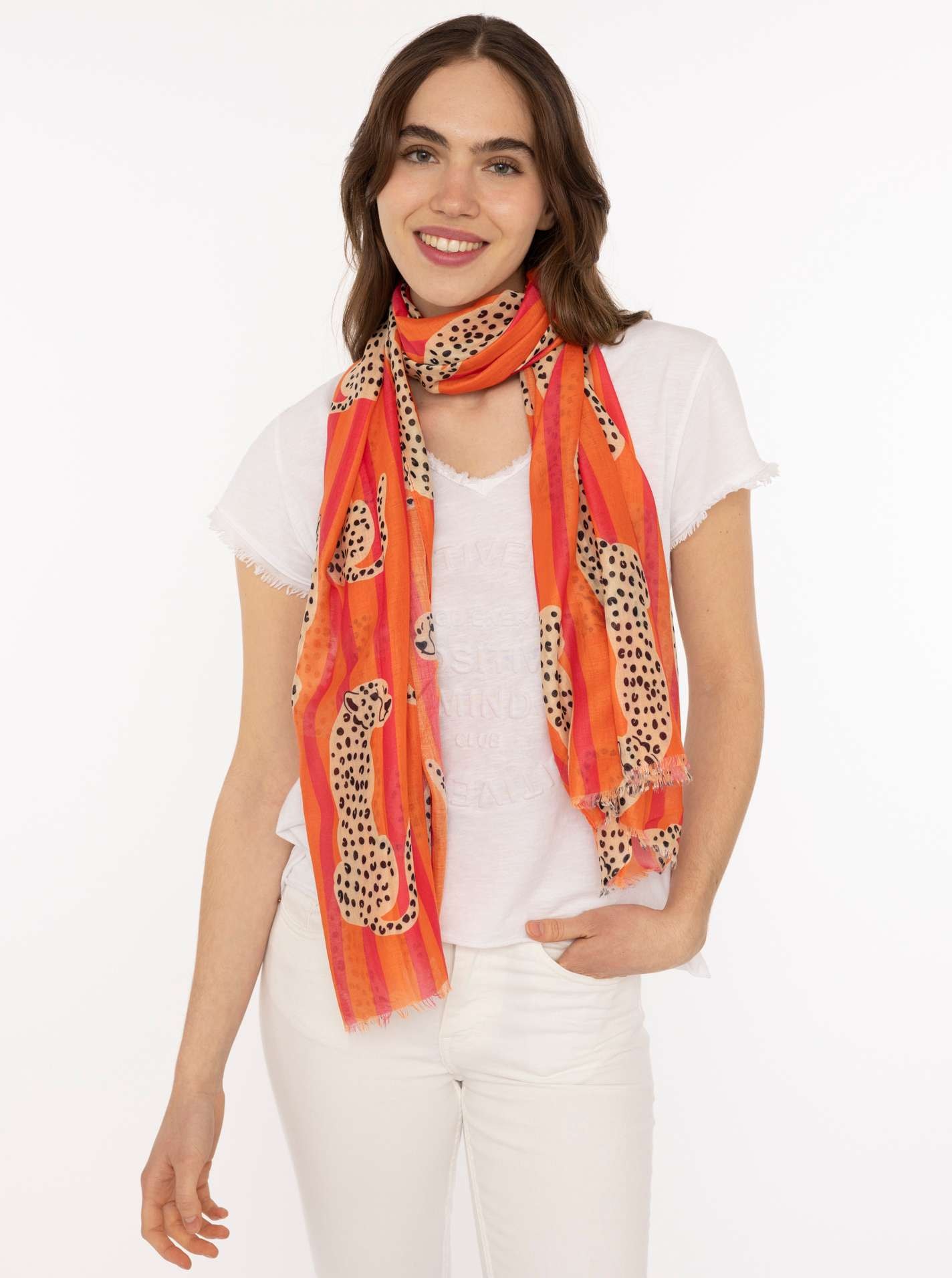 Zwillingsherz Schal ""Leopard"" 1 Stk. Leoparden Muster, leichter Stoff günstig online kaufen