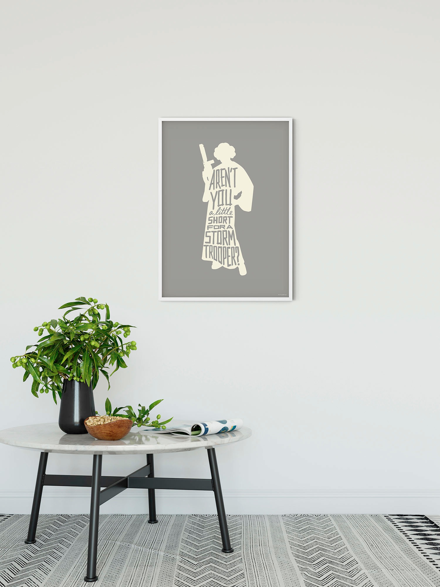 Komar Bild »Star Wars Silhouette Quotes Leia« Disney 1 Stk. tlg. Wandbild zur Dekoration im Kinderzimmer - ohne Rahmen