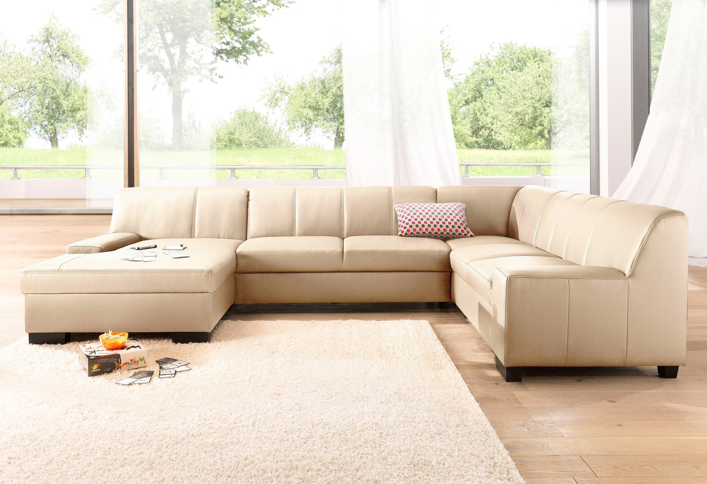 DOMO collection Wohnlandschaft "Norma Top, elegant und modern, flache Armle günstig online kaufen